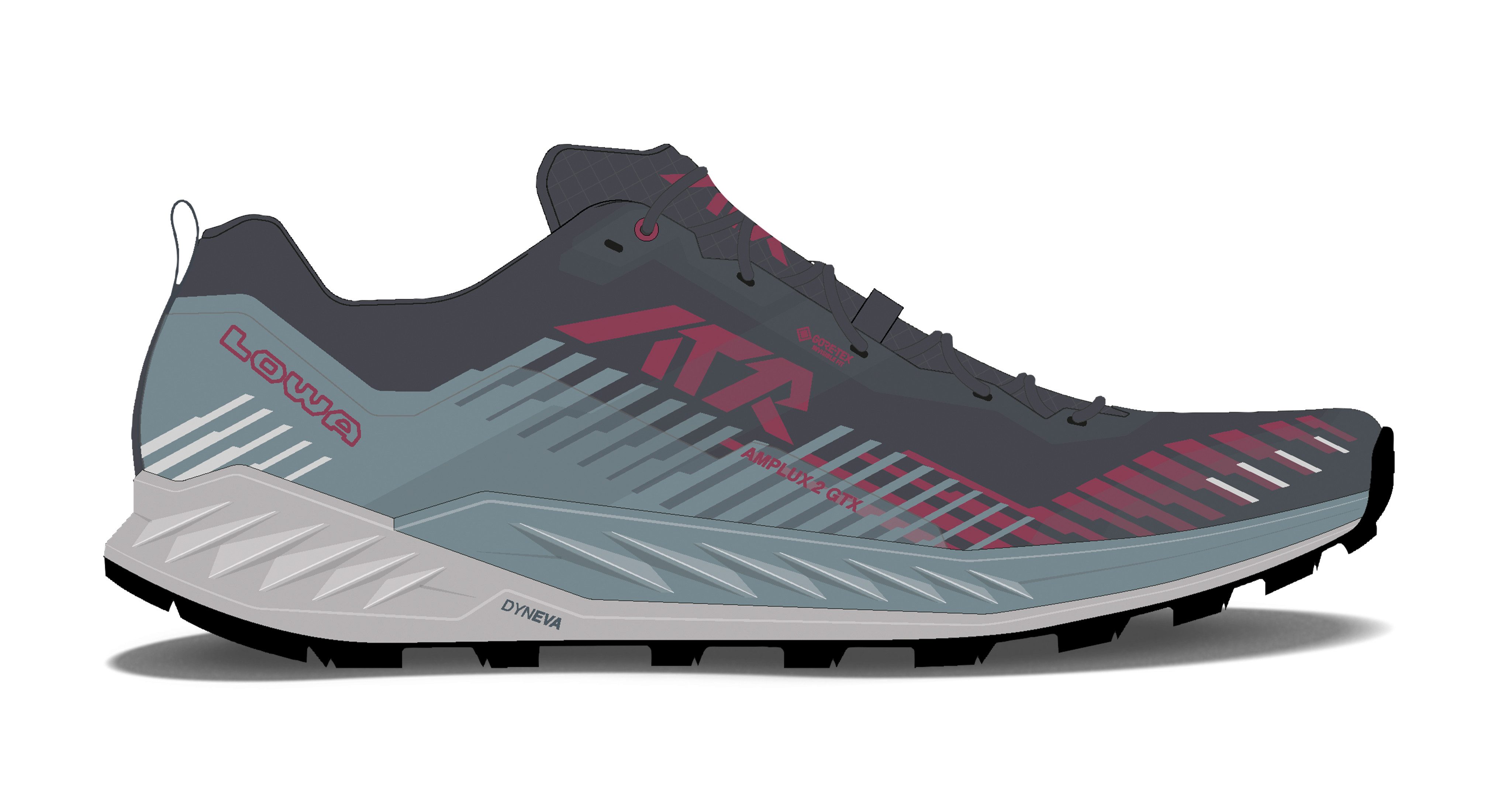 Lowa AMPLUX 2 GTX WS Trailrunningschuh wasserdicht, winddicht,atmungsaktiv dank GORE-TEX Membrane