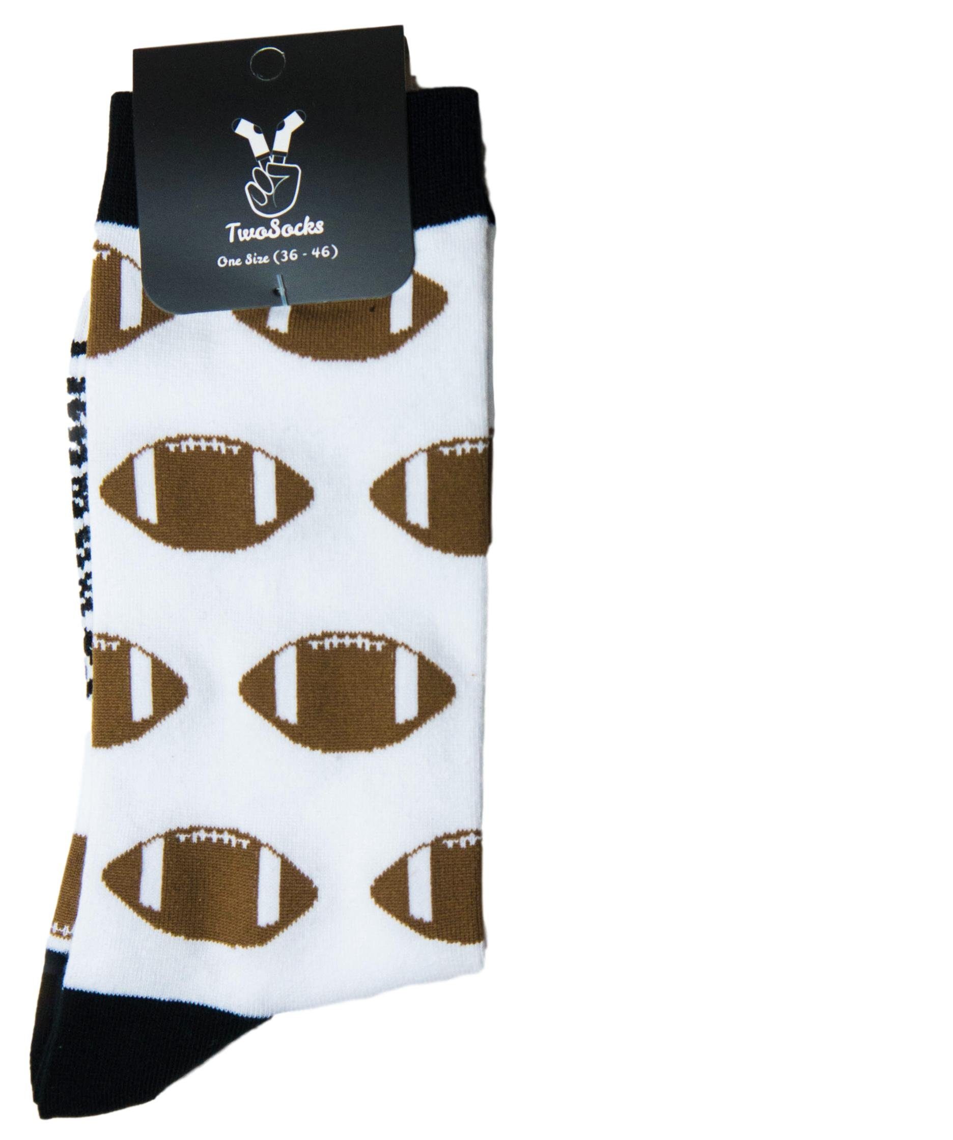 TwoSocks Freizeitsocken Football Socken lustige Socken Herren & Damen, Einheitsgröße