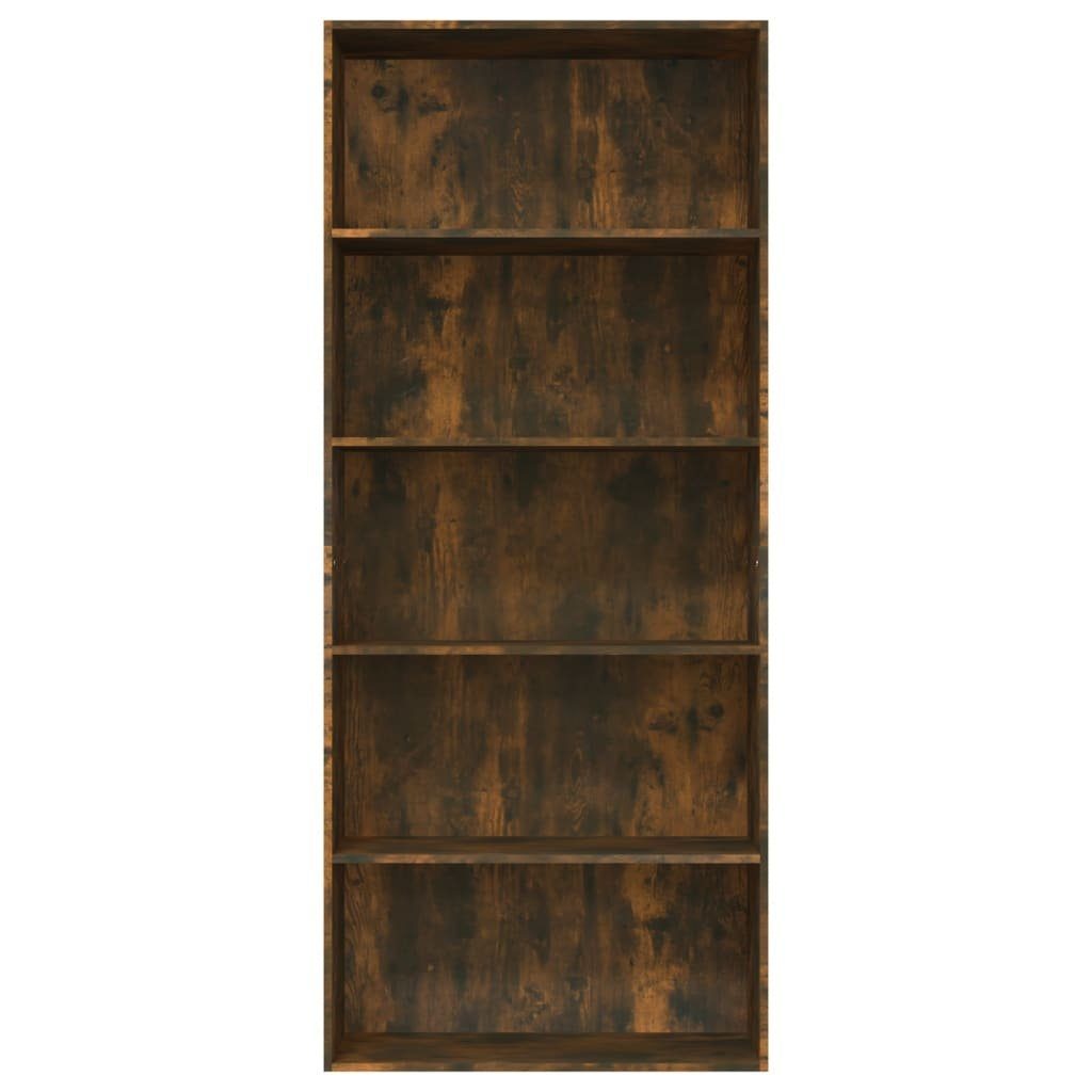 5 Räuchereiche Fächer Bücherregal furnicato 80x30x189 Holzwerkstoff cm