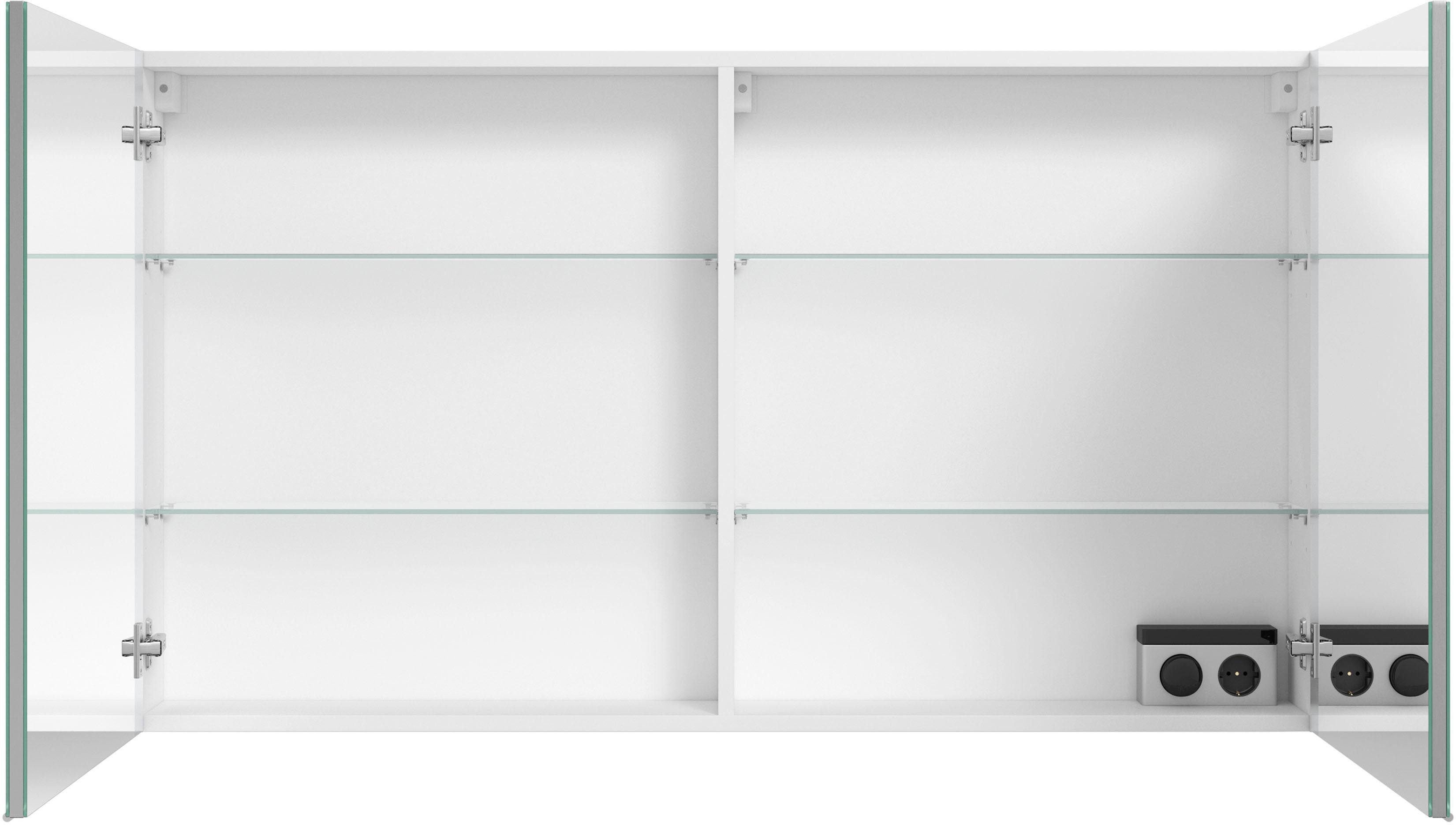 MARLIN Spiegelschrank 3980 mit vormontiert doppelseitig Türen, verspiegelten