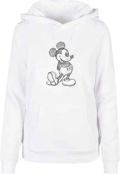 ABSOLUTE CULT Kapuzenpullover ABSOLUTE CULT Damen Ladies Mickey Mouse - Sketch Kick Hoody (1-tlg)