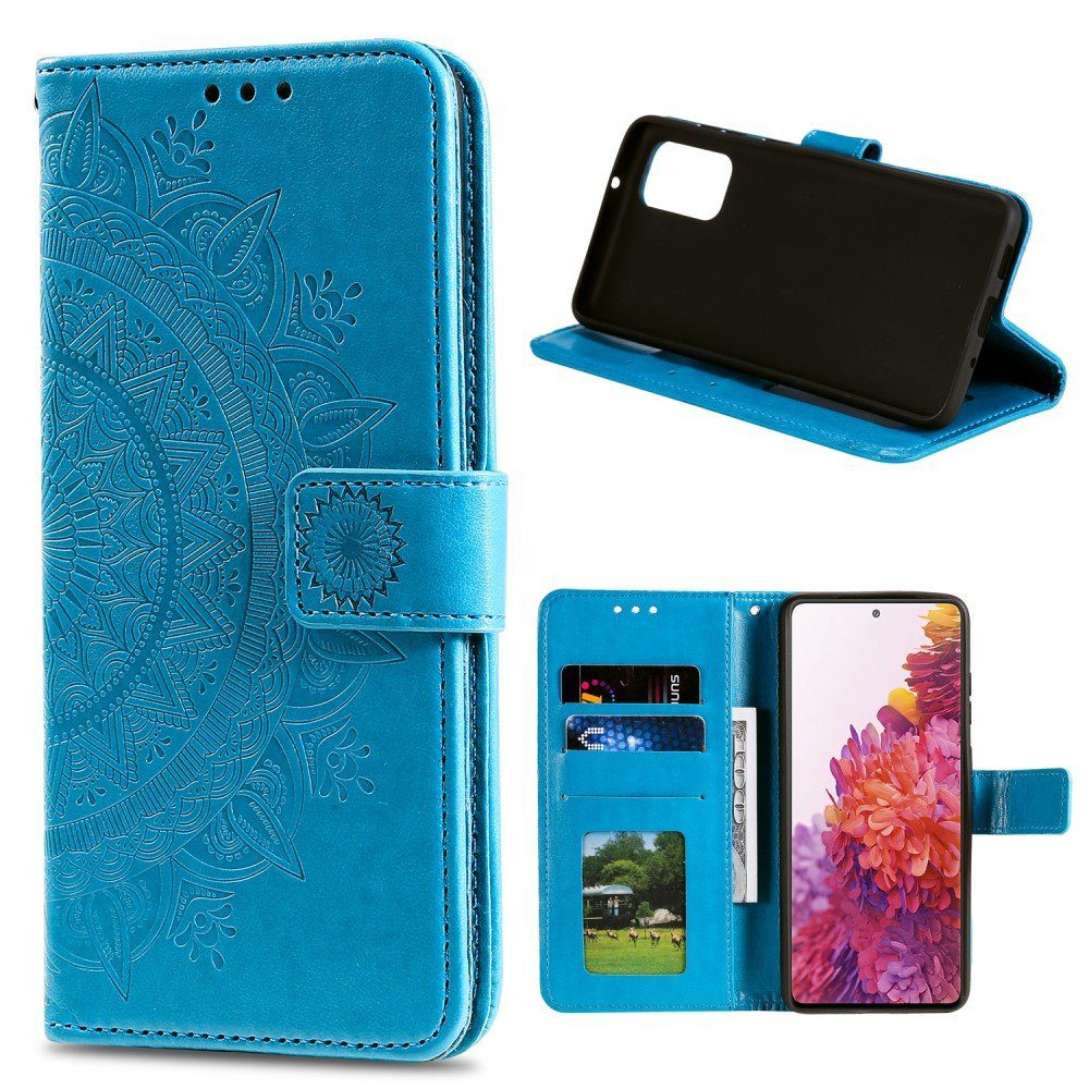 CoverKingz Handyhülle Hülle für Samsung Galaxy S20 FE Handyhülle Flip Case Cover Tasche 16,5 cm (6,5 Zoll), Klapphülle Schutzhülle mit Kartenfach Schutztasche Handycase Motiv