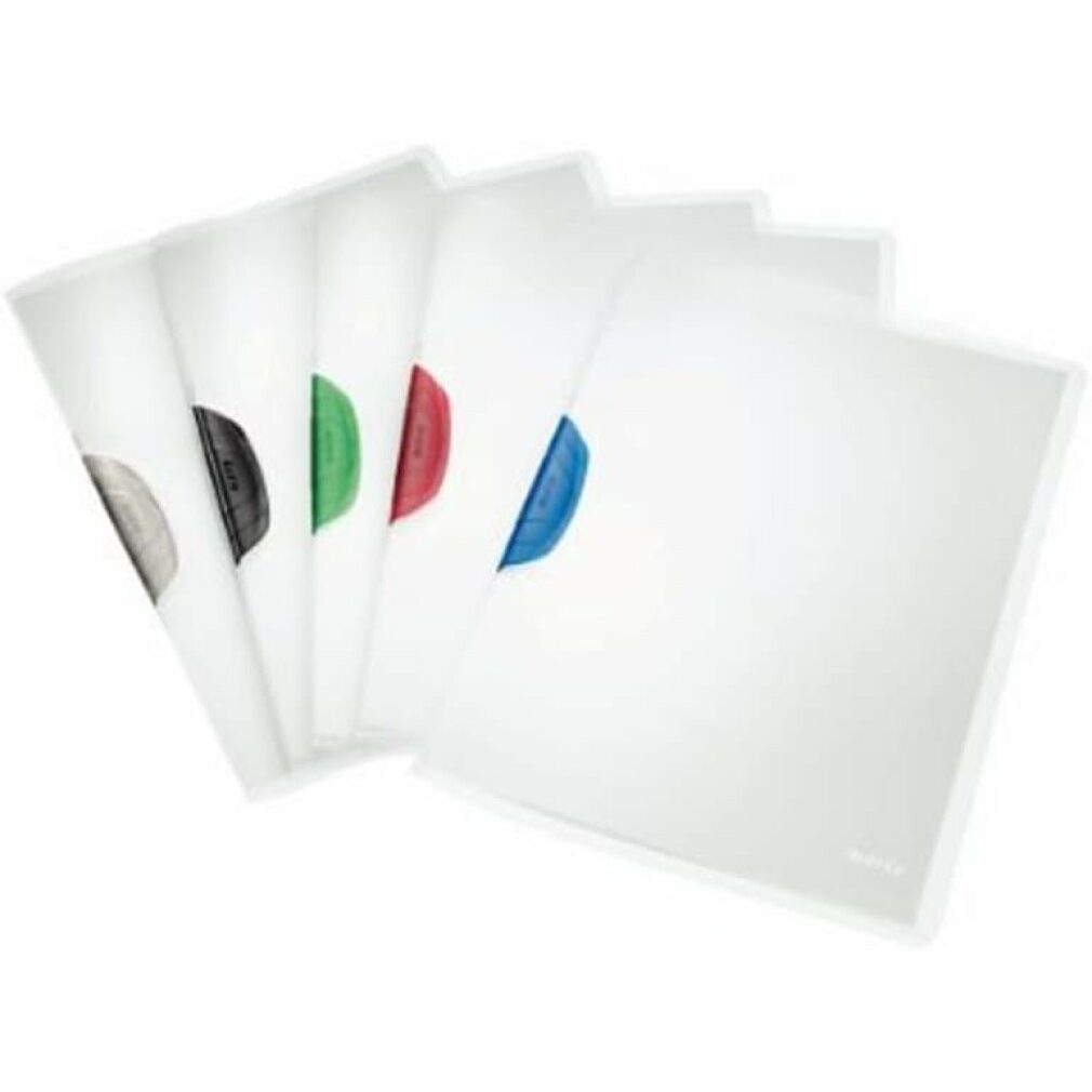 LEITZ Konferenzmappe 6 Klemmhefter ColorClip 4175 transparent