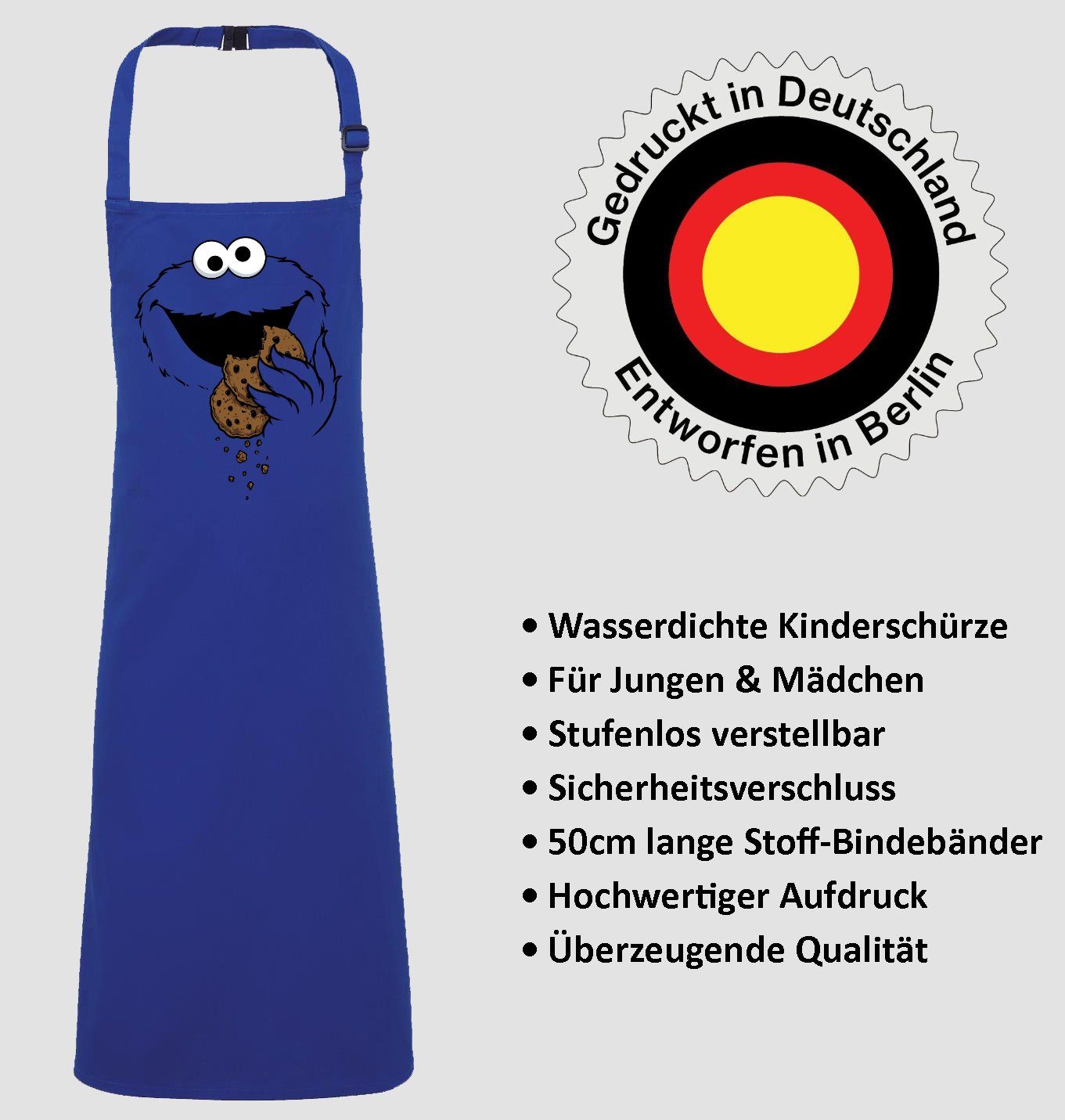 Youth Designz Kochschürze Wasserdichte Kinder Schürze Keks-Monster Kochschü günstig online kaufen