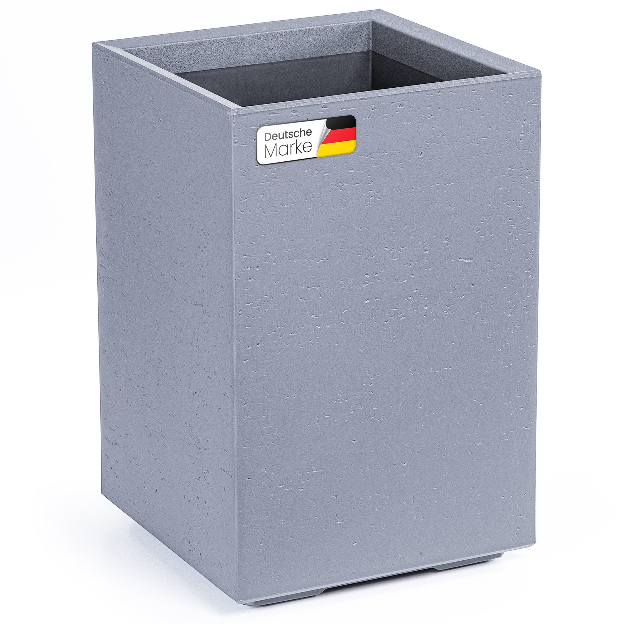 KONZEPT Pflanzkübel Großer auf Rollen, für außen, in Beton-Optik, mobil, recyceltem Material, ideal für Garten, Terrasse und Balkon