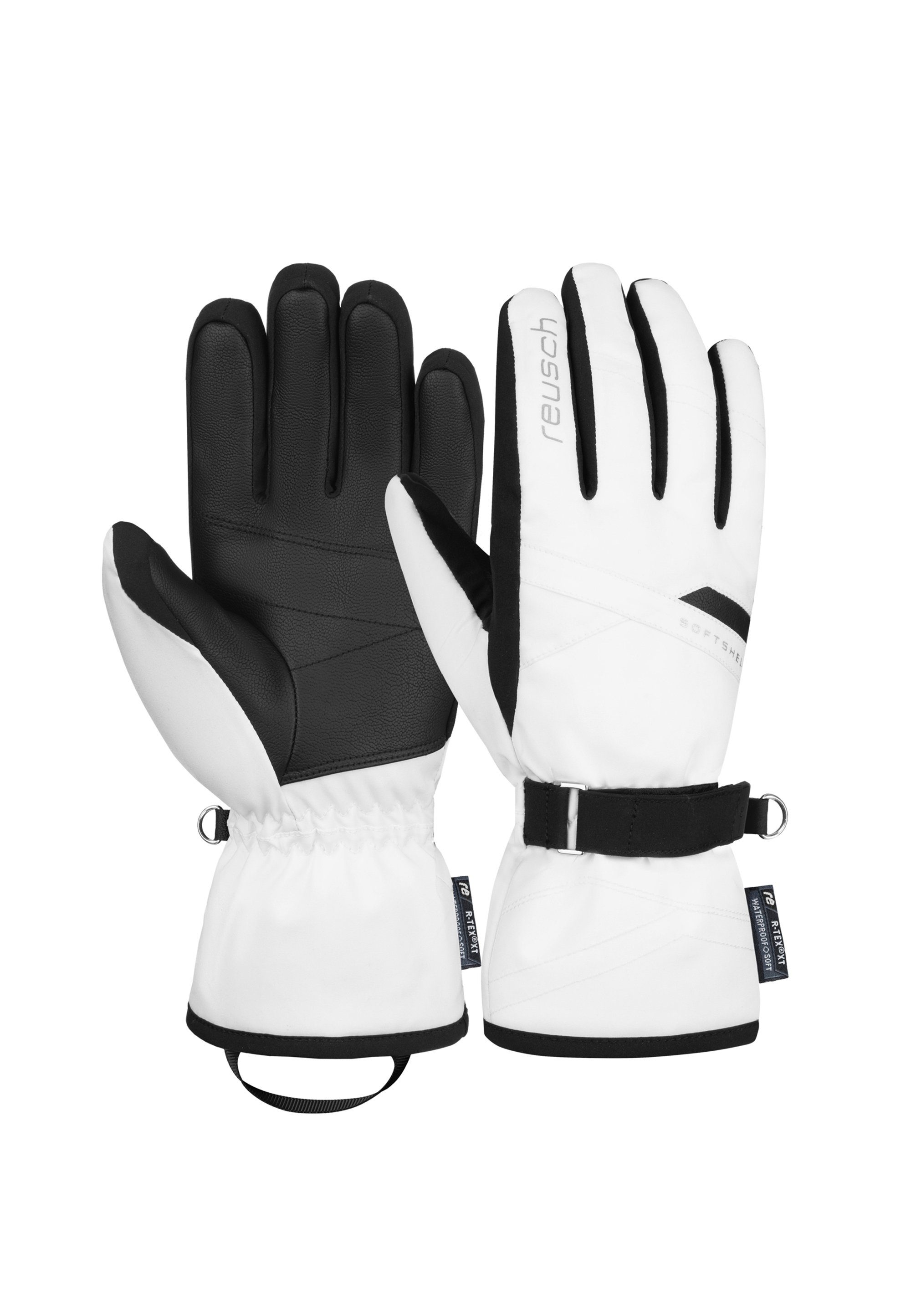 Reusch Skihandschuhe Helena R-TEX® XT in extrawarmer, wasserdichter und atmungsaktiver Ausführung weiß-schwarz | Handschuhe