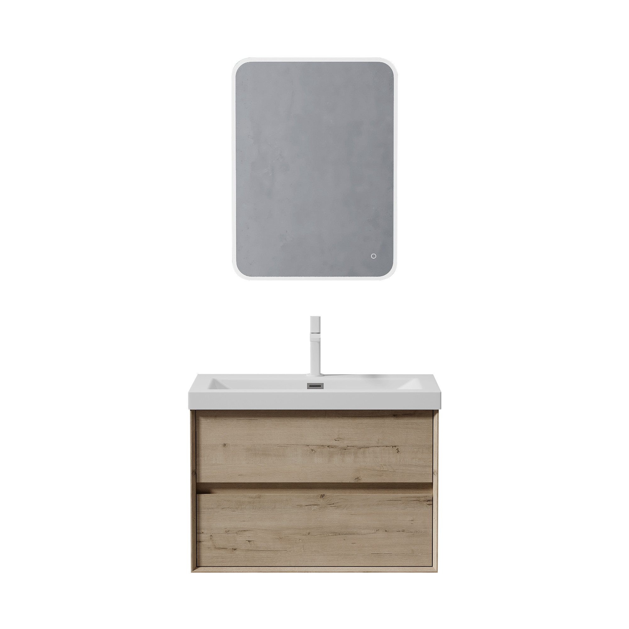 doporro Badmöbel-Set Badmöbel Set Badezimmermöbel Badezimmer Mineraguss Waschbecken Rimo