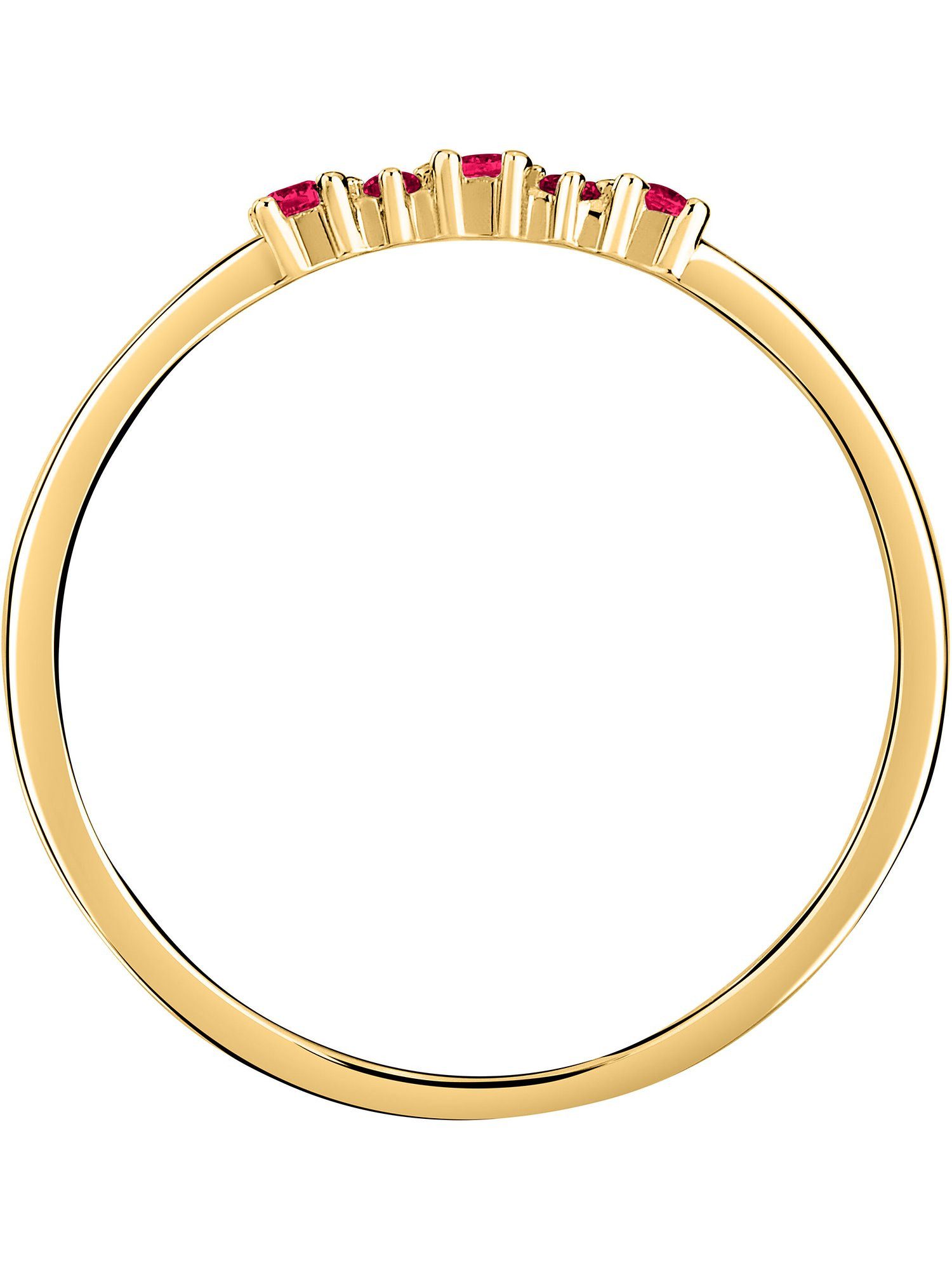 Live Diamond Diamantring, Rubin (synthetisch), Lab günstig online kaufen