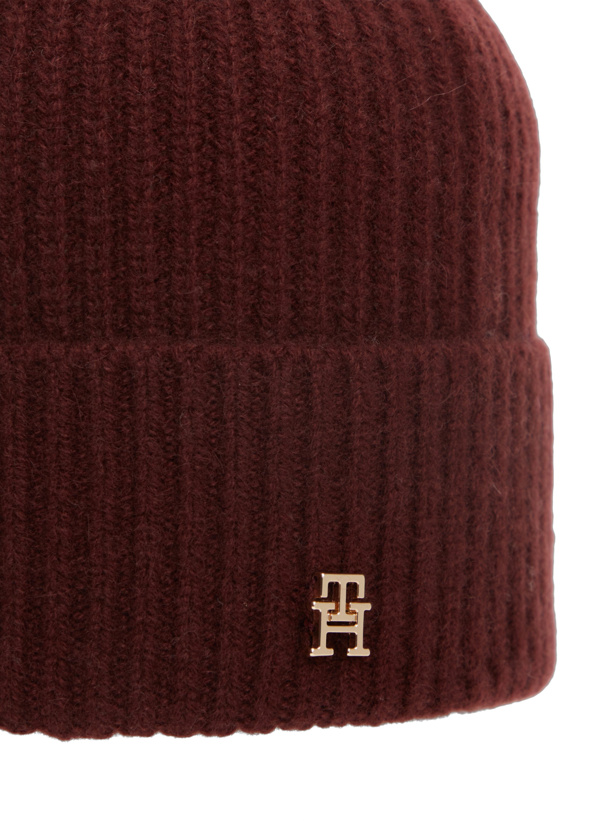 Tommy Hilfiger Beanie CASHMERE BEANIE Regular fit mit Markenlogoemblem
