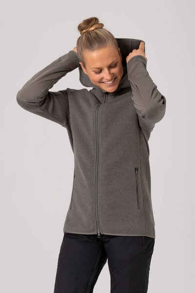 SUPER.NATURAL Outdoorjacke Merino Jacke W COMPOUND JACKET atmungsaktiver Merino-Materialmix