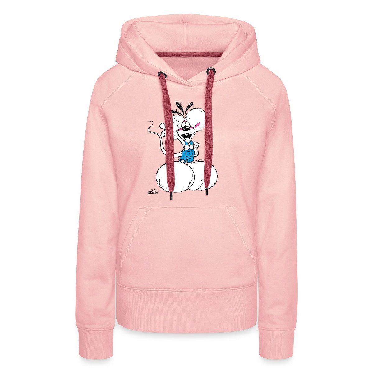 Spreadshirt Hoodie Diddl Diddlmaus Winkt Fröhlich günstig online kaufen