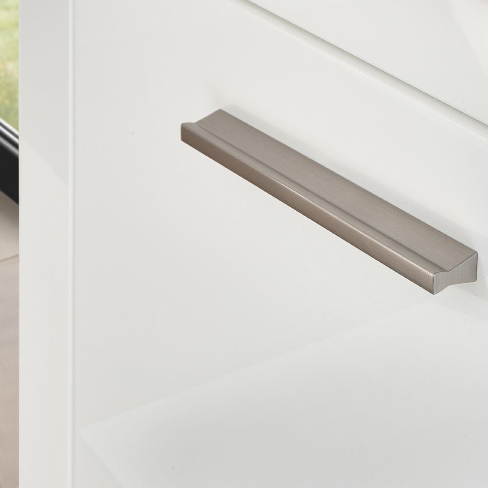 Wohnwand in Modernes : Set Lomadox mit Design Sideboard weiß, MAILAND-61, 398/198/43cm Hochglanz