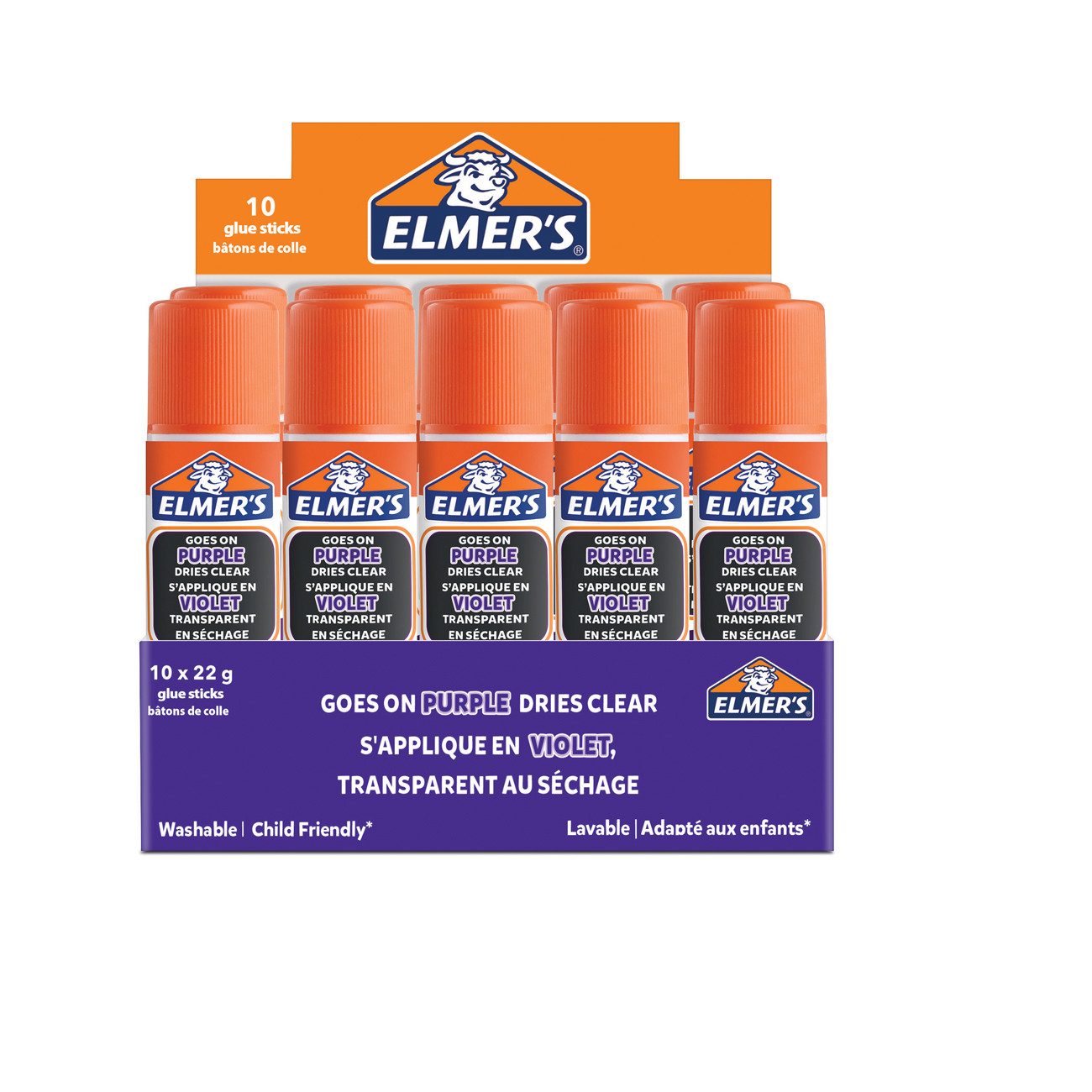 Elmer's Zeichenlineal Elmer's Klebestift Disappearing Purple 22G 10er Schachtel