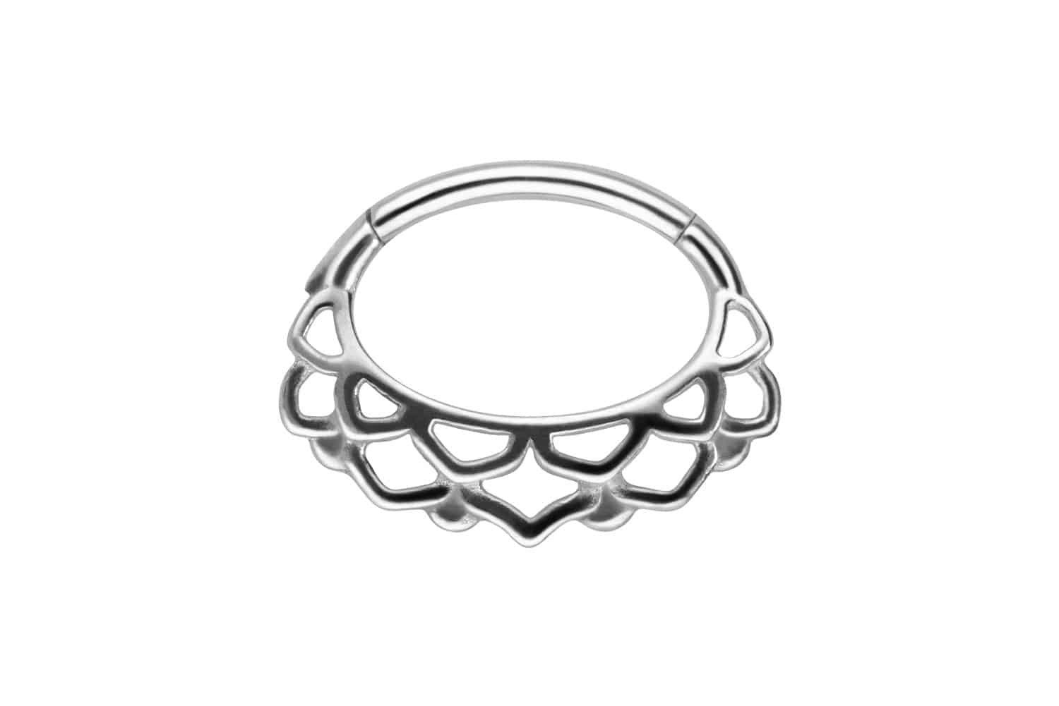 Piercing-Set Chirurgenstahl Segmentring Clicker ORIENTALISCHES DESIGN