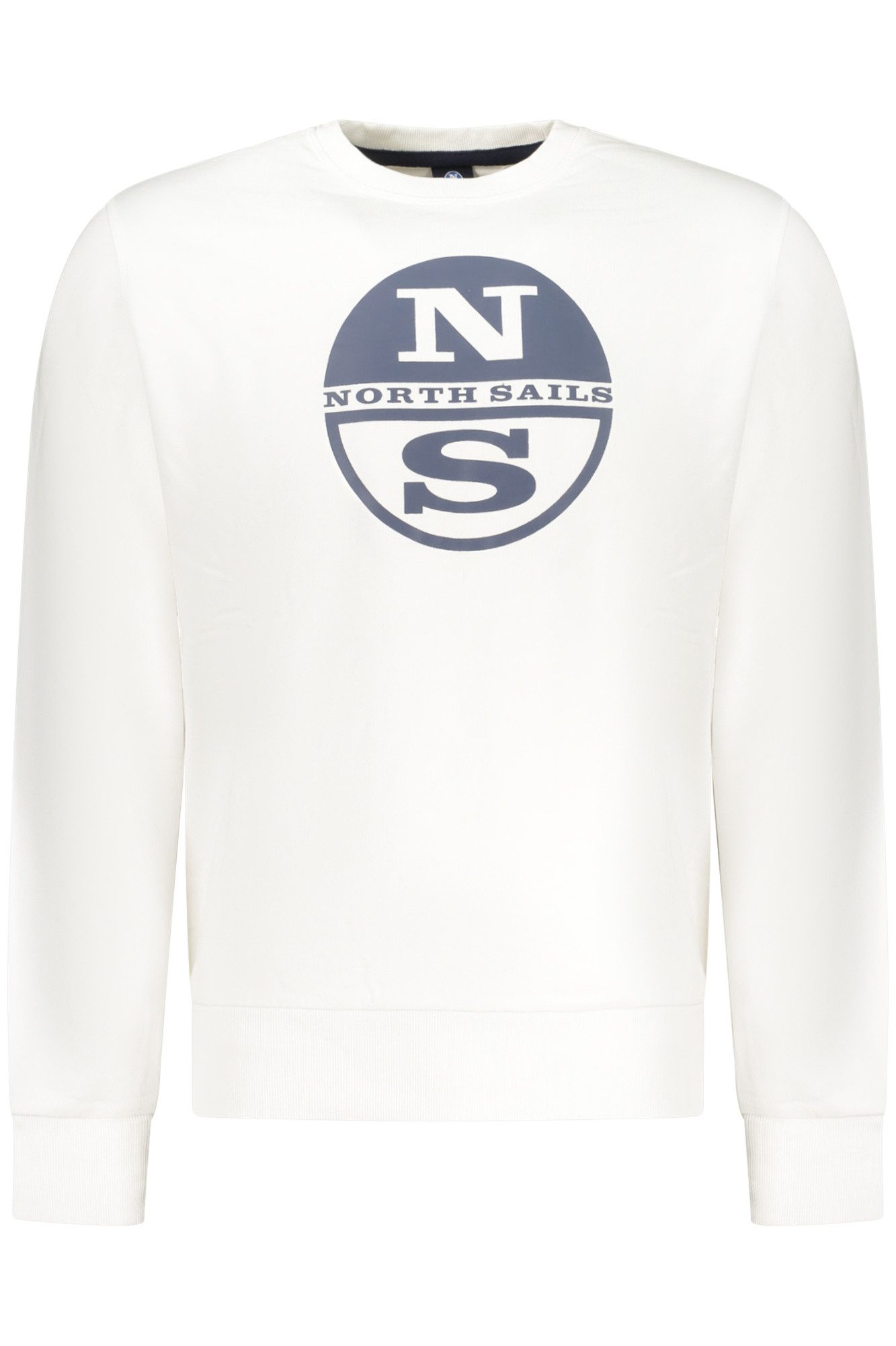 North Sails Sweatshirt Weißes Herren-Sweatshirt ohne Reißverschluss mit