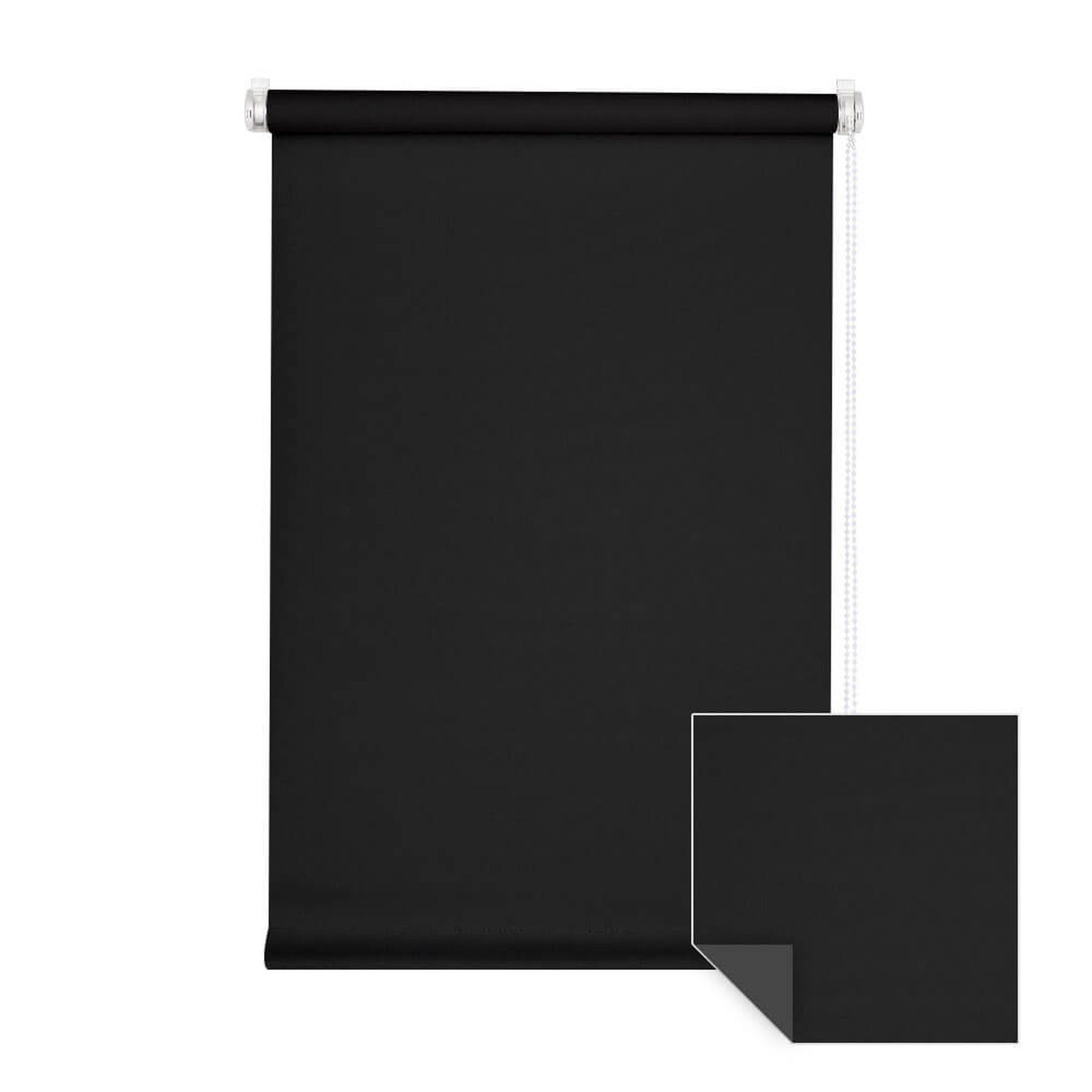 Verdunklungsrollo Klemmfix Verdunkelungsrollo 45x150 cm schwarz [Stoffbreite: 42cm], Victoria M., blickdicht, ohne Bohren, freihängend, Klemmfix, mit Kindersicherung, für Fenster und Türen, Sonnenschutz Sichtschutz