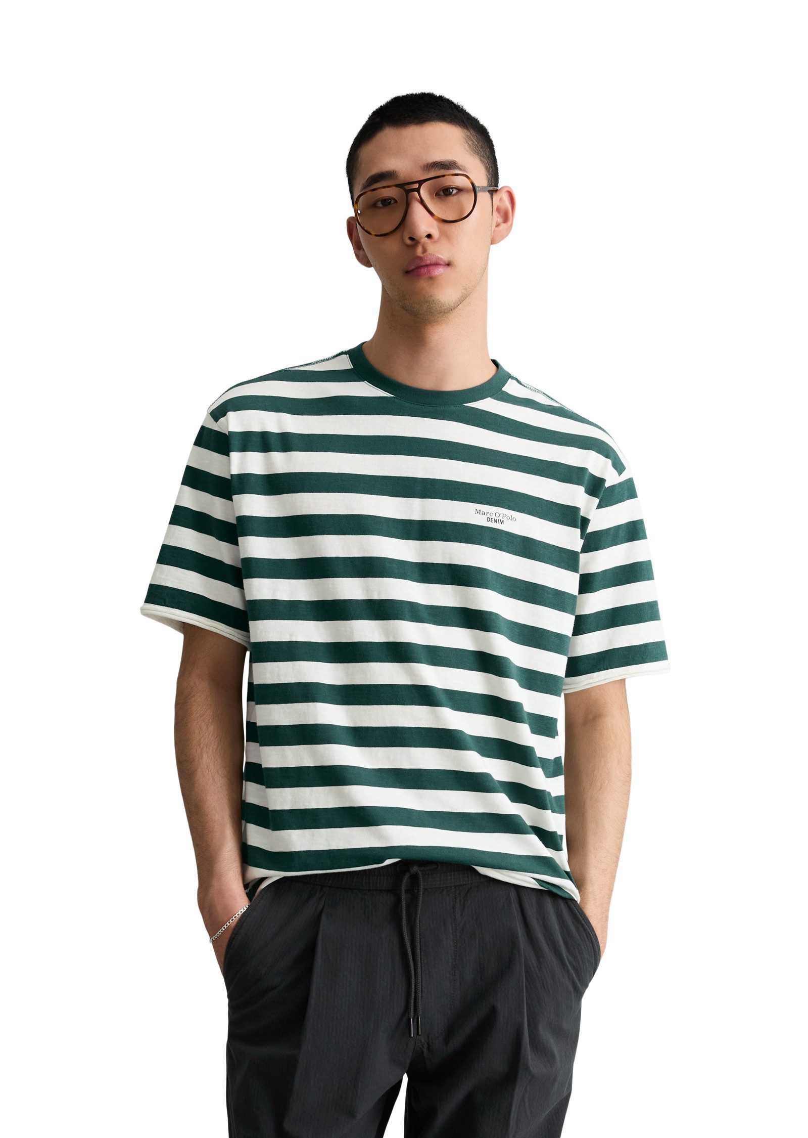 Marc O'Polo DENIM T-Shirt relaxed aus softer Bio-Baumwolle