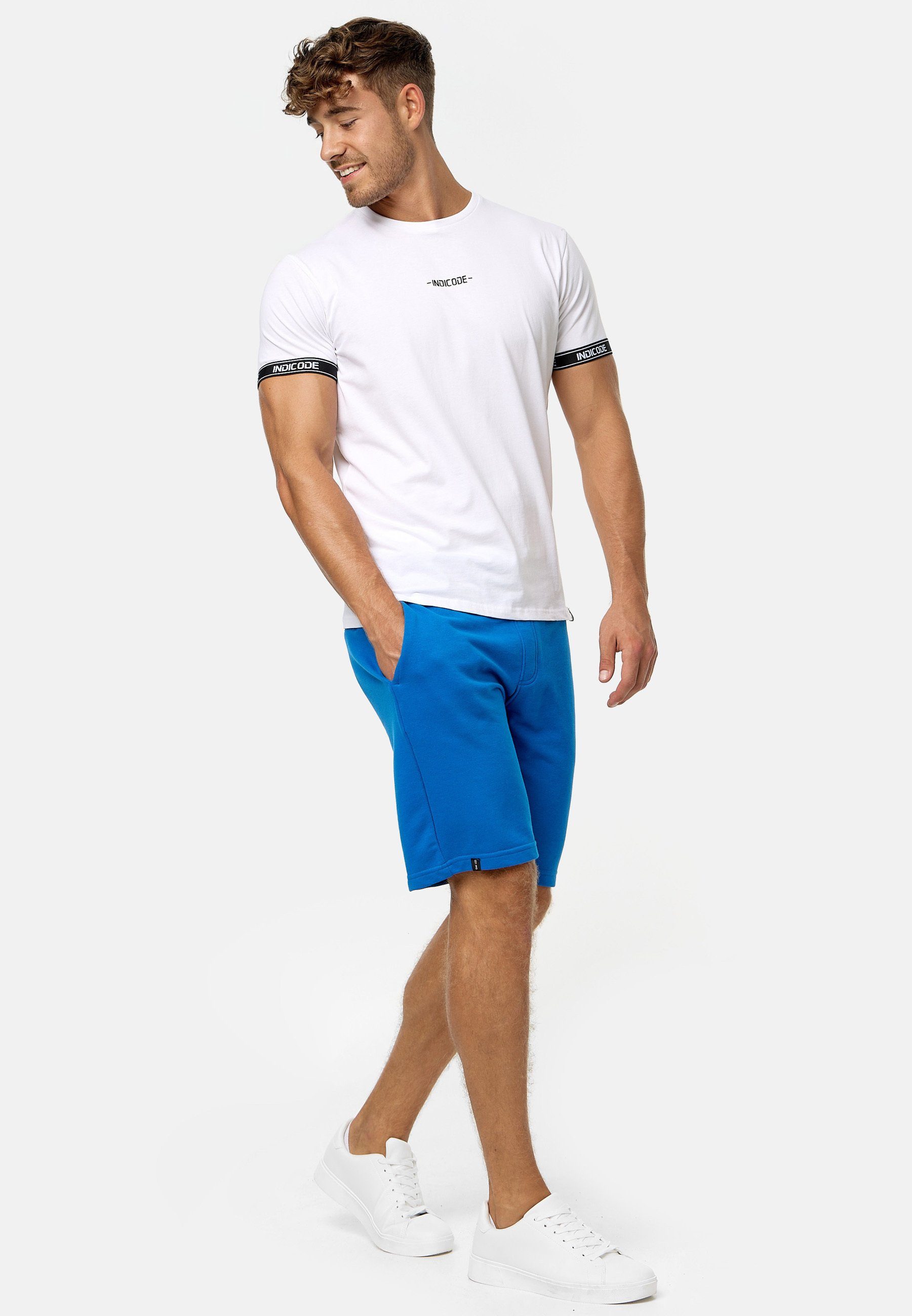 Indicode Sweatshorts Herren Aldrich Sweat Shorts Herrenshorts elastischer Bund mit Kordelzug