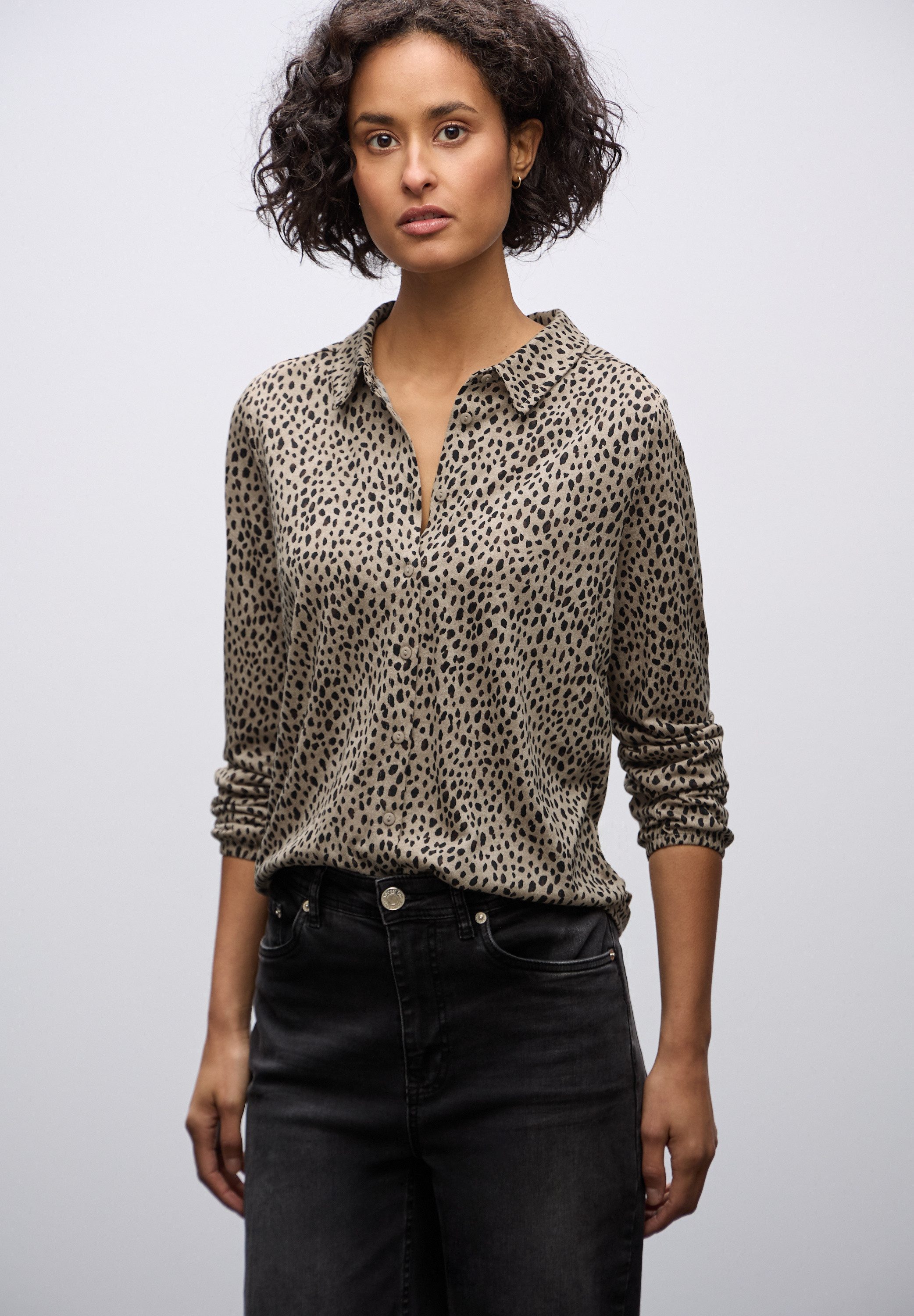 STREET ONE Langarmshirt mit Leo-Print günstig online kaufen