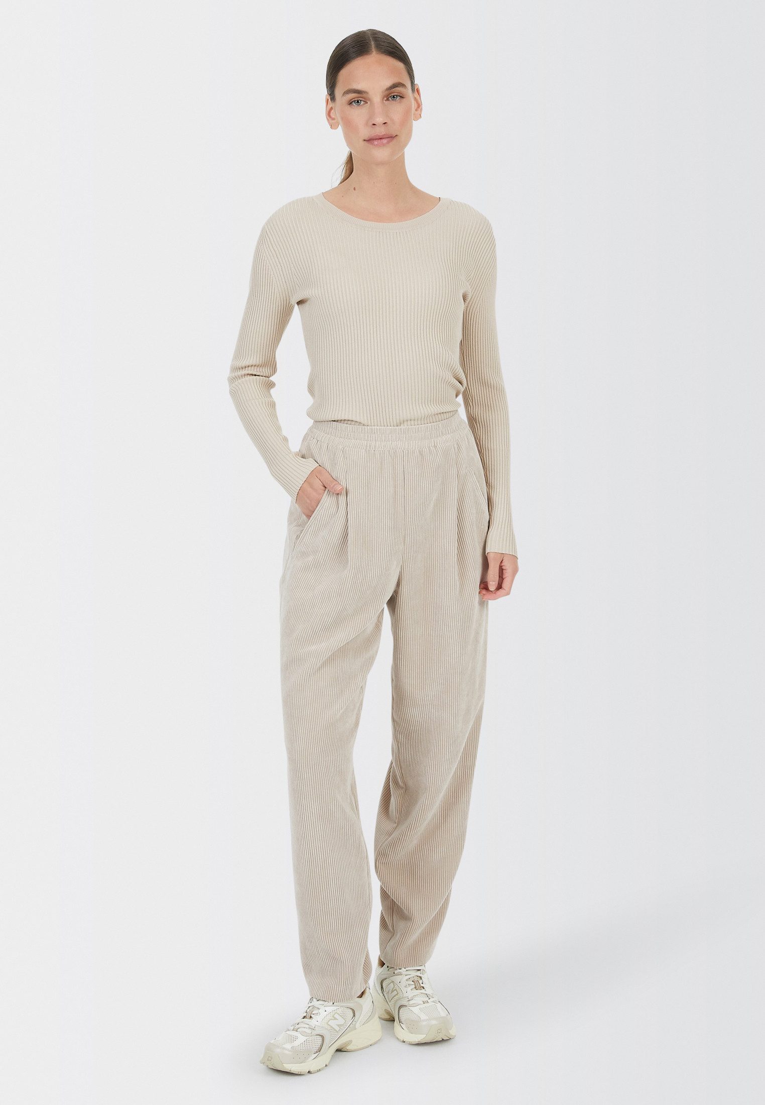 MARC AUREL Rundhalspullover in Rippen-Optik günstig online kaufen