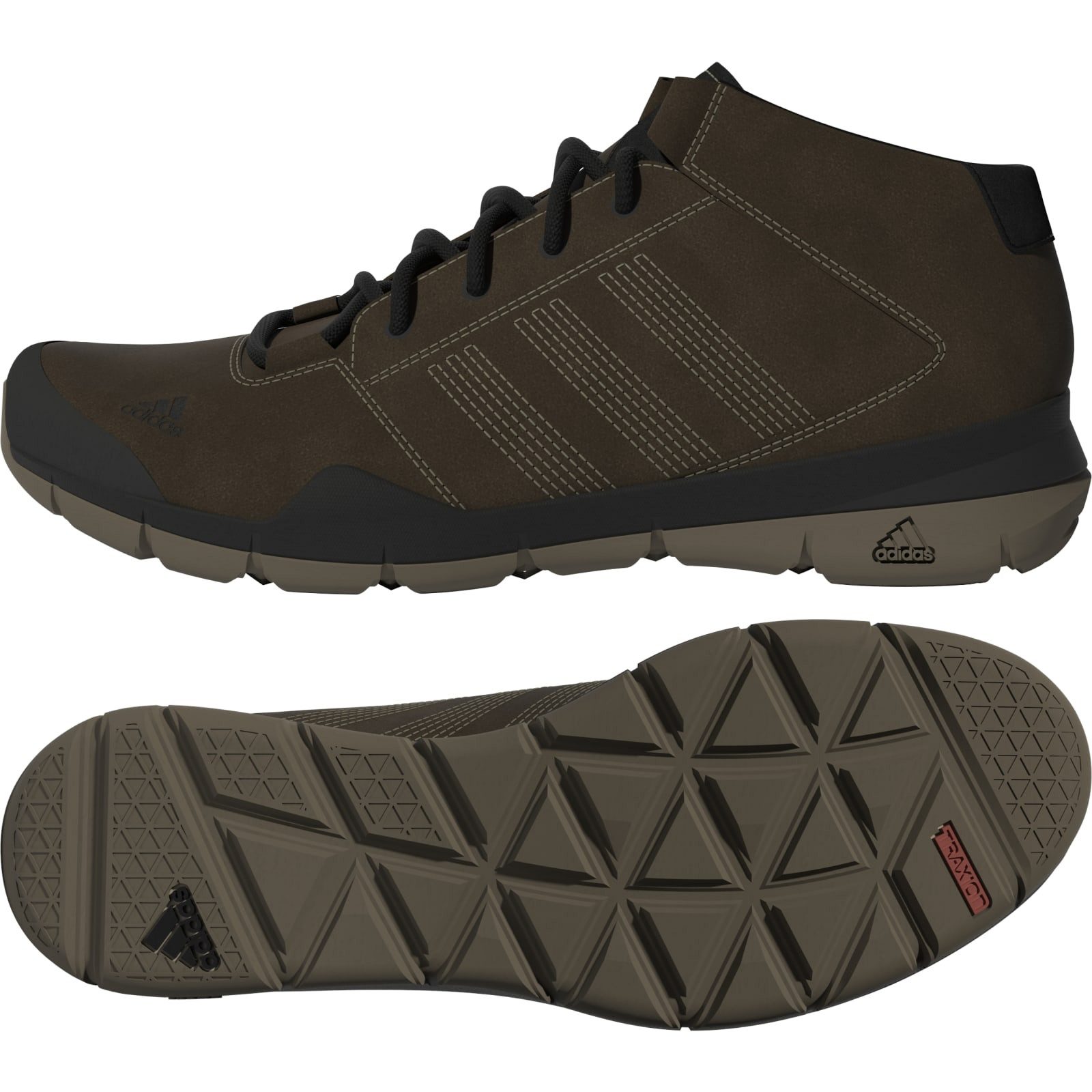 adidas Performance Wander-Travelschuhe Anzit Mid DLX (weiches Nubukleder) braun Herren Wanderschuh