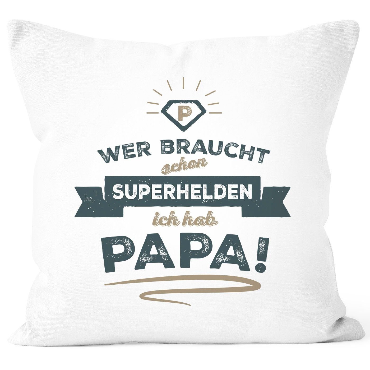 MoonWorks Dekokissen Kissenbezug Kissenhülle Geschenk Papa Vater Spruch