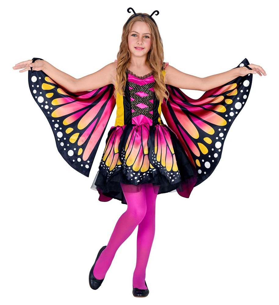 Kostüm Schmetterling Kostüm 3-tlg. Kinder pink