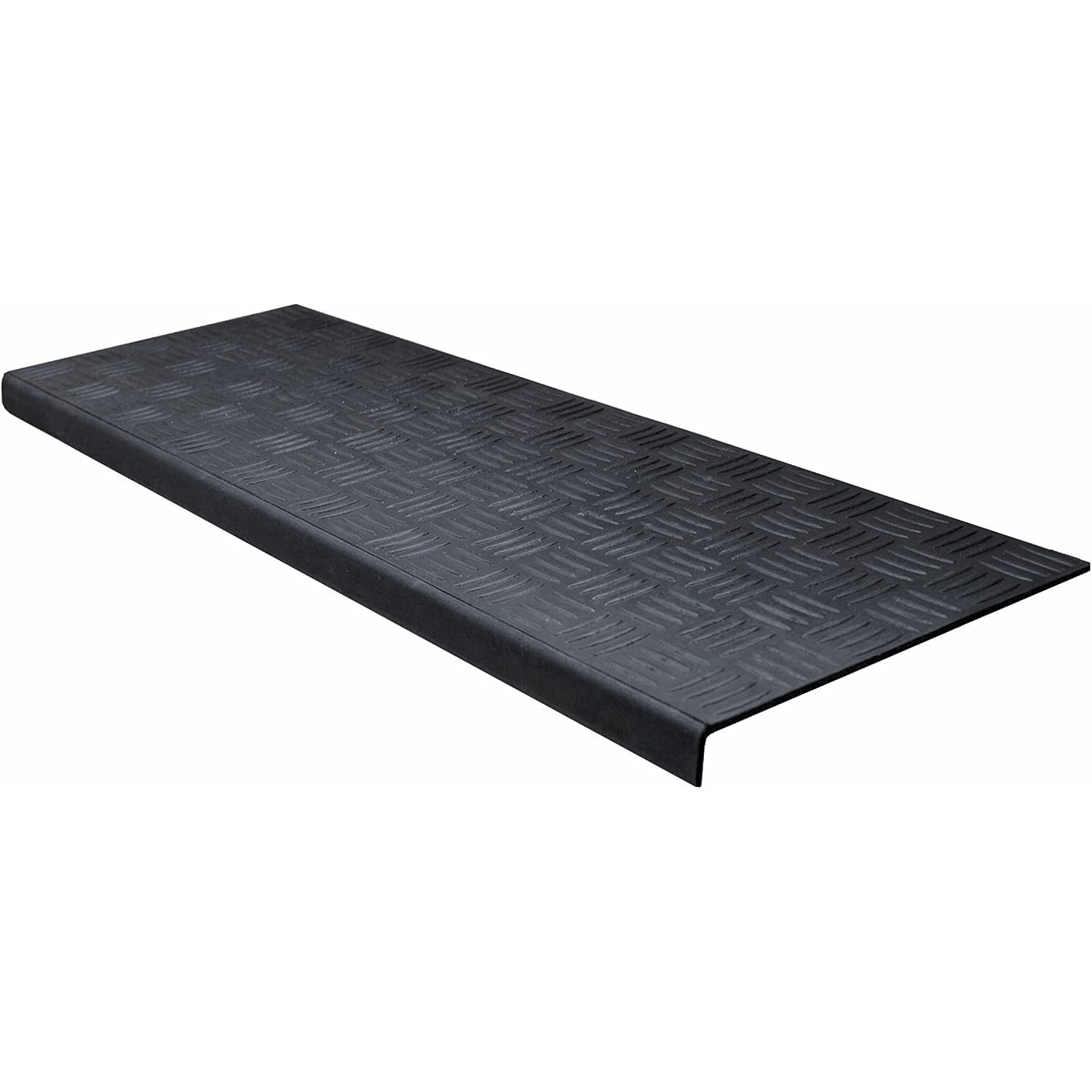 wohnTRAUM24 Stufenmatte Stufenmatten Synthetischer Gummi Außen mit Stufenkante 67 x 25cm, Treppenteppich für Innen Outdoor Teppich