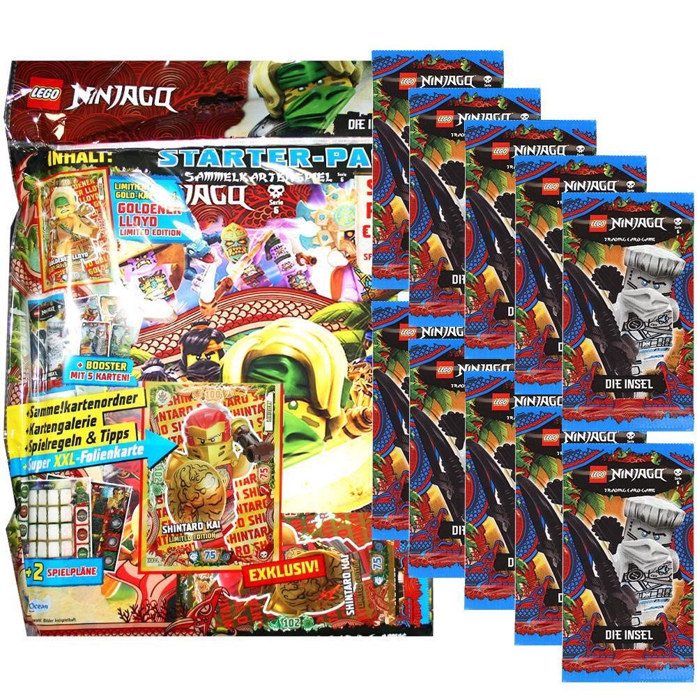 Blue Ocean Sammelkarte LEGO Ninjago Serie 6 Trading Cards 1 Starter + 10 Booster Deutsch
