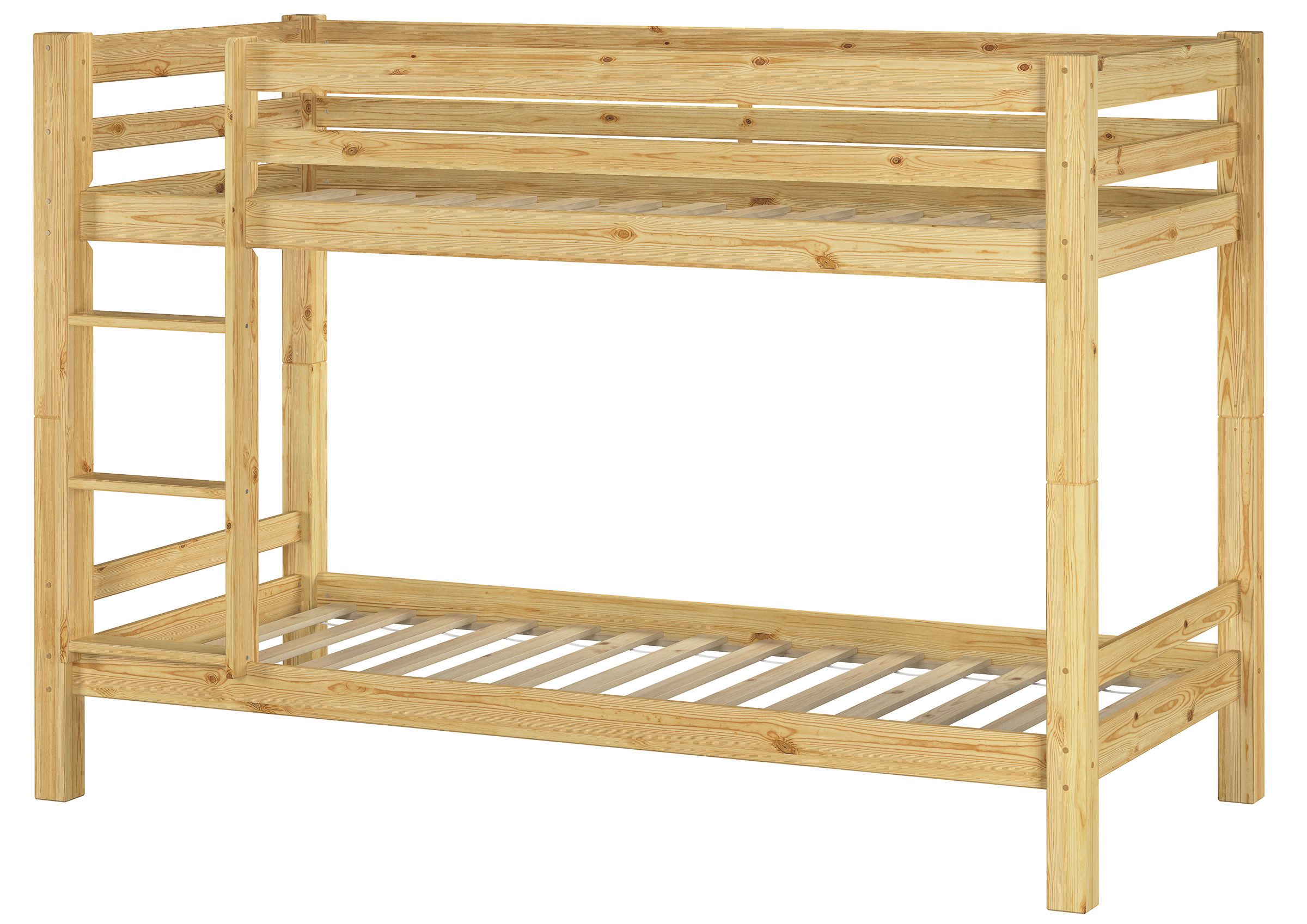ERST-HOLZ Etagenbett Kinderetagenbett Hochbett 90 x 200 cm Stockbett Kiefer Massiv