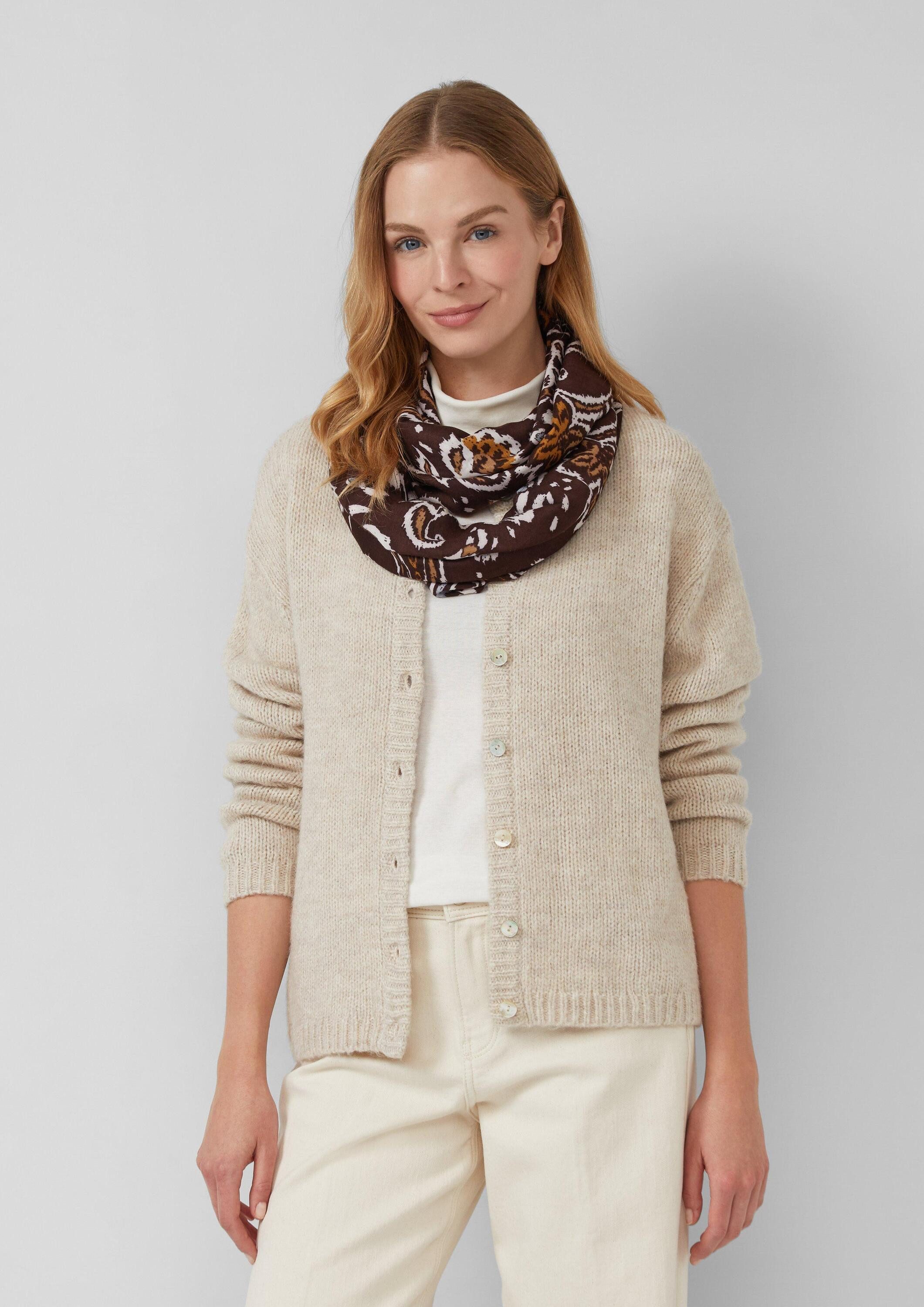 s.Oliver Loop Snood, Loop-Schal mit floralem Print