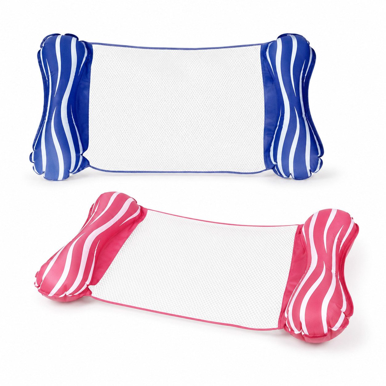 Diyarts Luftmatratze, (Premium 4-in-1 Aufblasbare Wasserhängematte, 2-St., Poolmatratze mit ergonomischen Design), Große Lastkapazität, Kompakt & Tragbar, für Pool und Strand