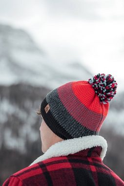 Jail Jam Strickmütze Hochwertige Unisex Winter Bommel-Mütze mit 50% Wollanteil