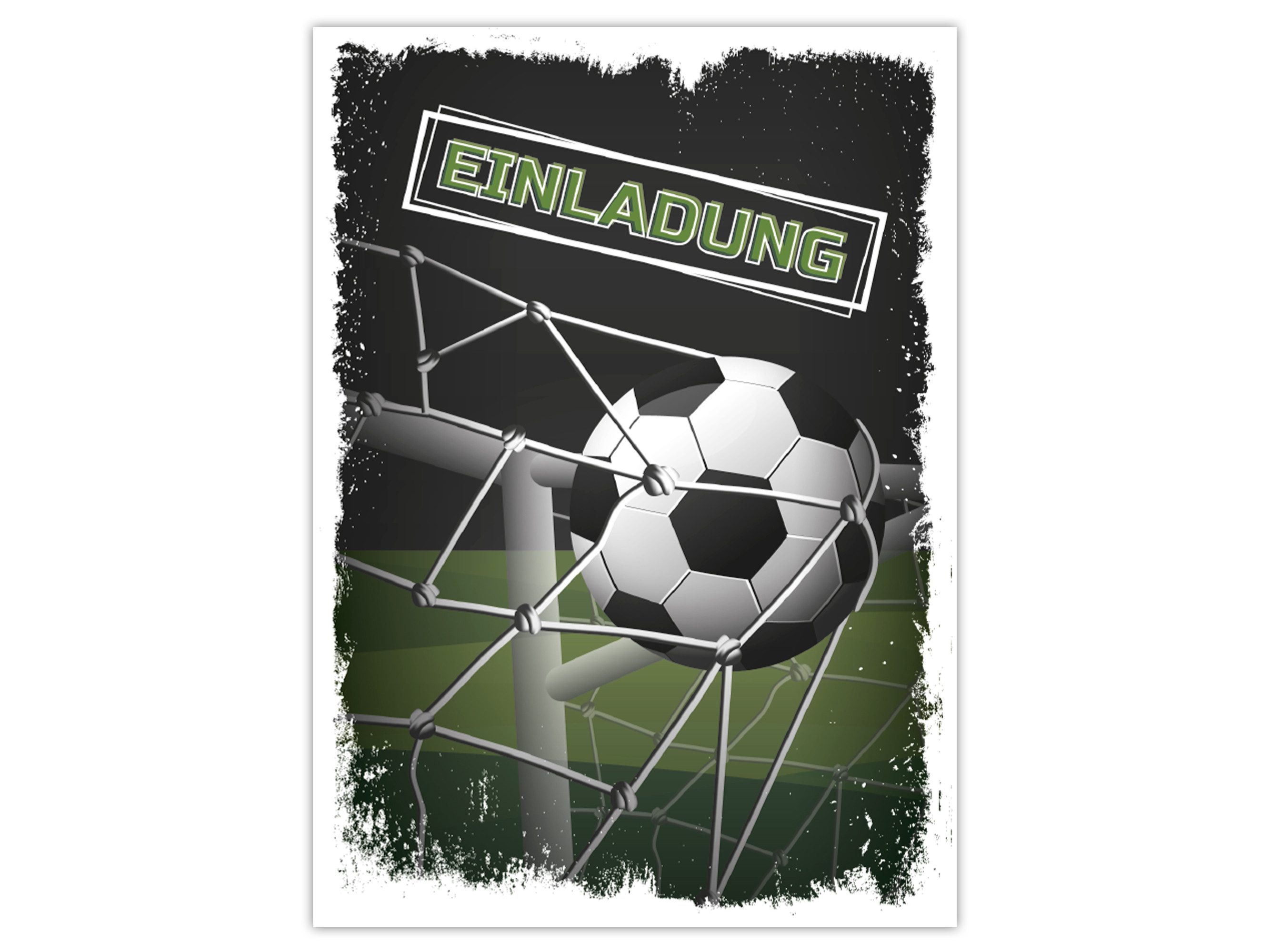 LIMONIA Einladungskarten Fußball zum Kindergeburtstag Einladungen mit Umschlägen Karte Fussball, Karten mit Umschlägen zum Geburtstag soccer Kicken