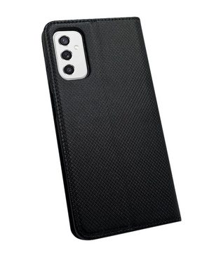 cofi1453 Handyhülle Buch Tasche für Samsung Galaxy M52 5G Schwarz 6,7 Zoll, Kunstleder Schutzhülle Handy Wallet Case Cover mit Kartenfächern, Standfunktion Schwarz