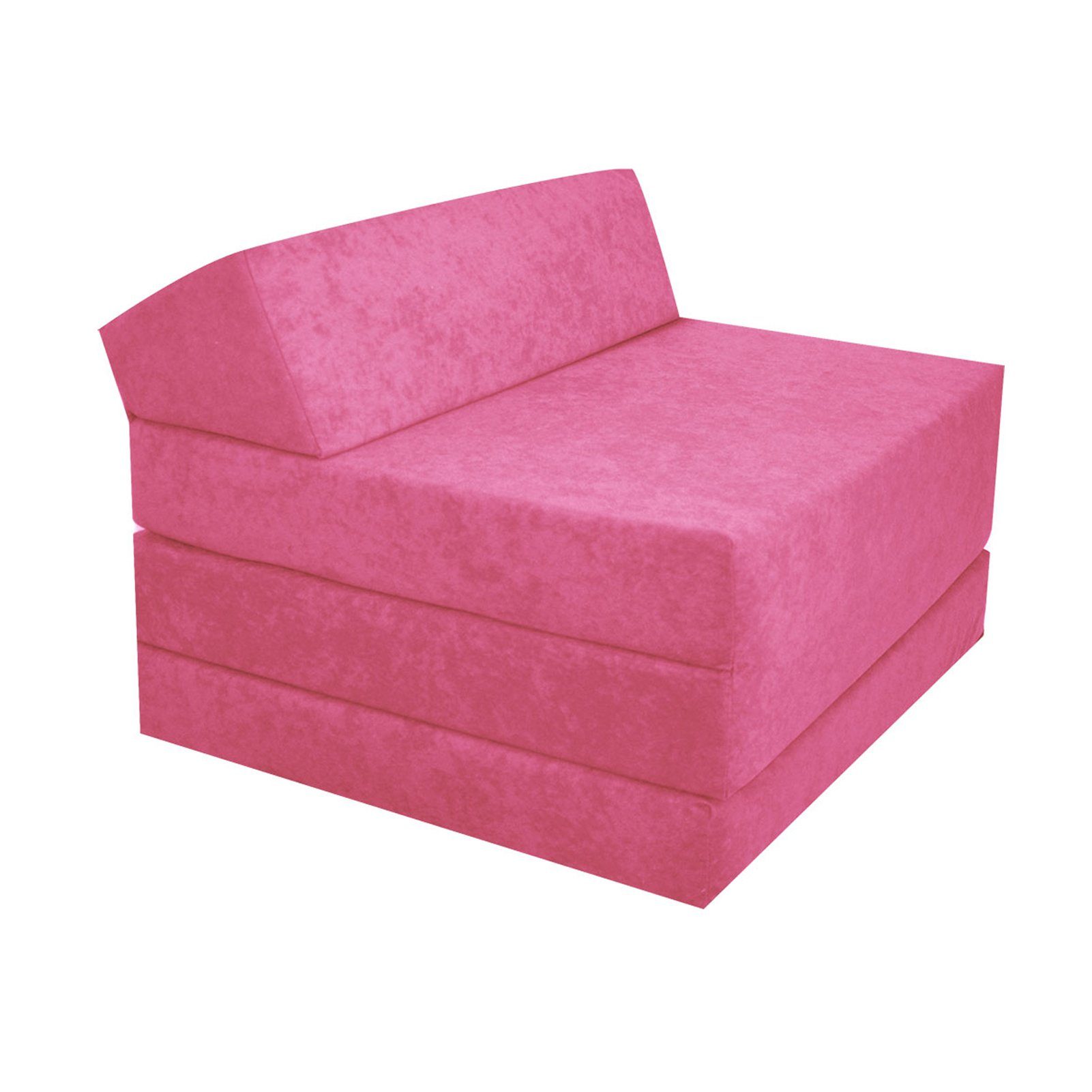 Klappmatratze Klappmatratze Gästematratze mit Kopfteil Größe 200x70x10cm, FORTISLINE Rosa