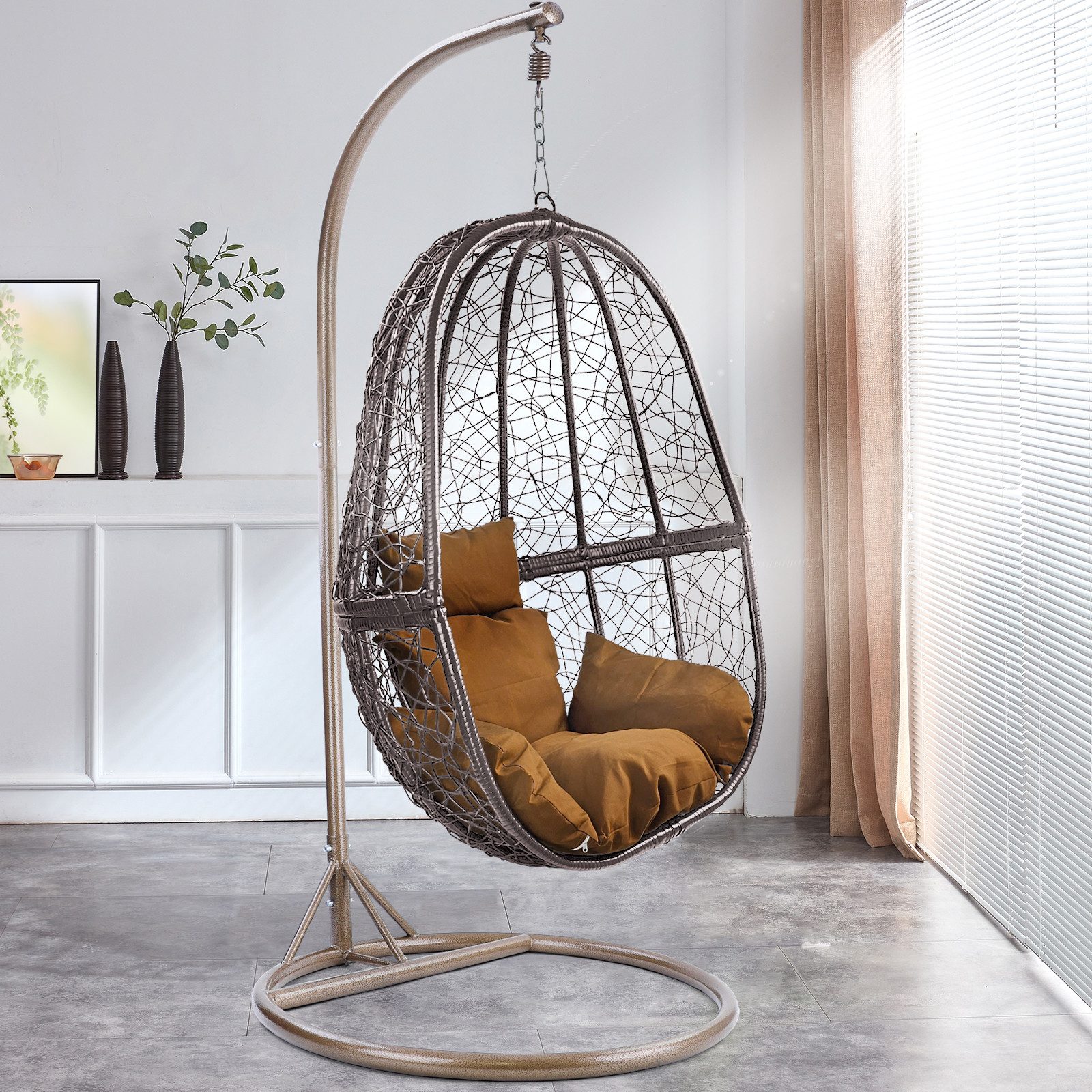 RAMROXX Hängesessel Fun XL Polyrattan Korb günstig online kaufen