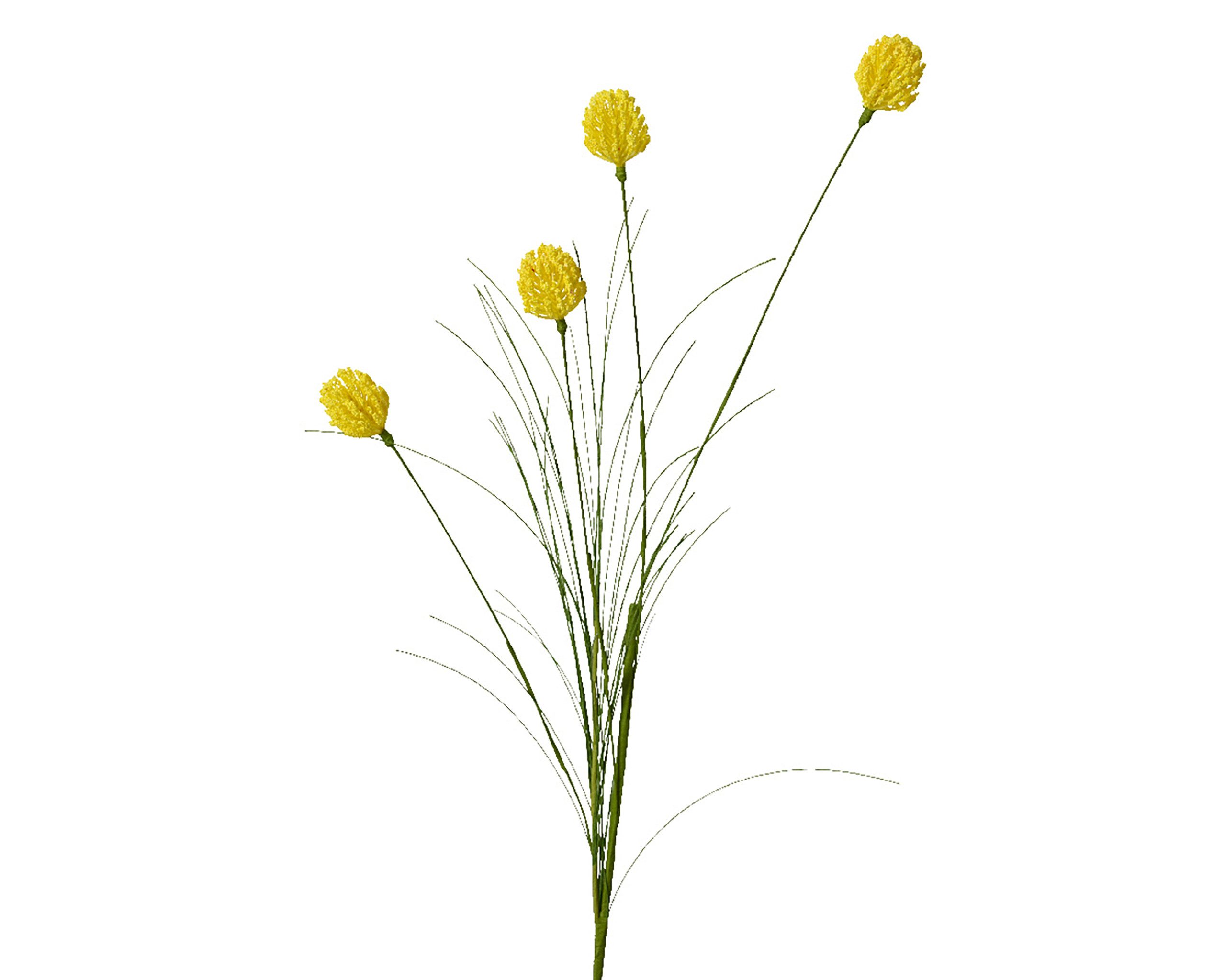 Kunstblume, Decoris season decorations, Künstlicher Zierlauch mit Stiel 74cm Gelb