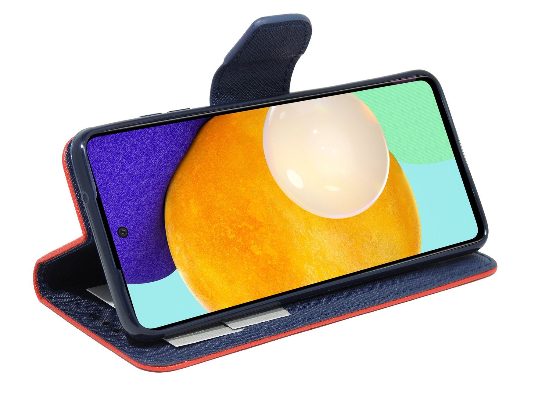 cofi1453 Handyhülle Buch Tasche "Fancy" für SAMSUNG GALAXY A52s 5G, Kunstleder Schutzhülle Handy Wallet Case Cover mit Kartenfächern, Standfunktion