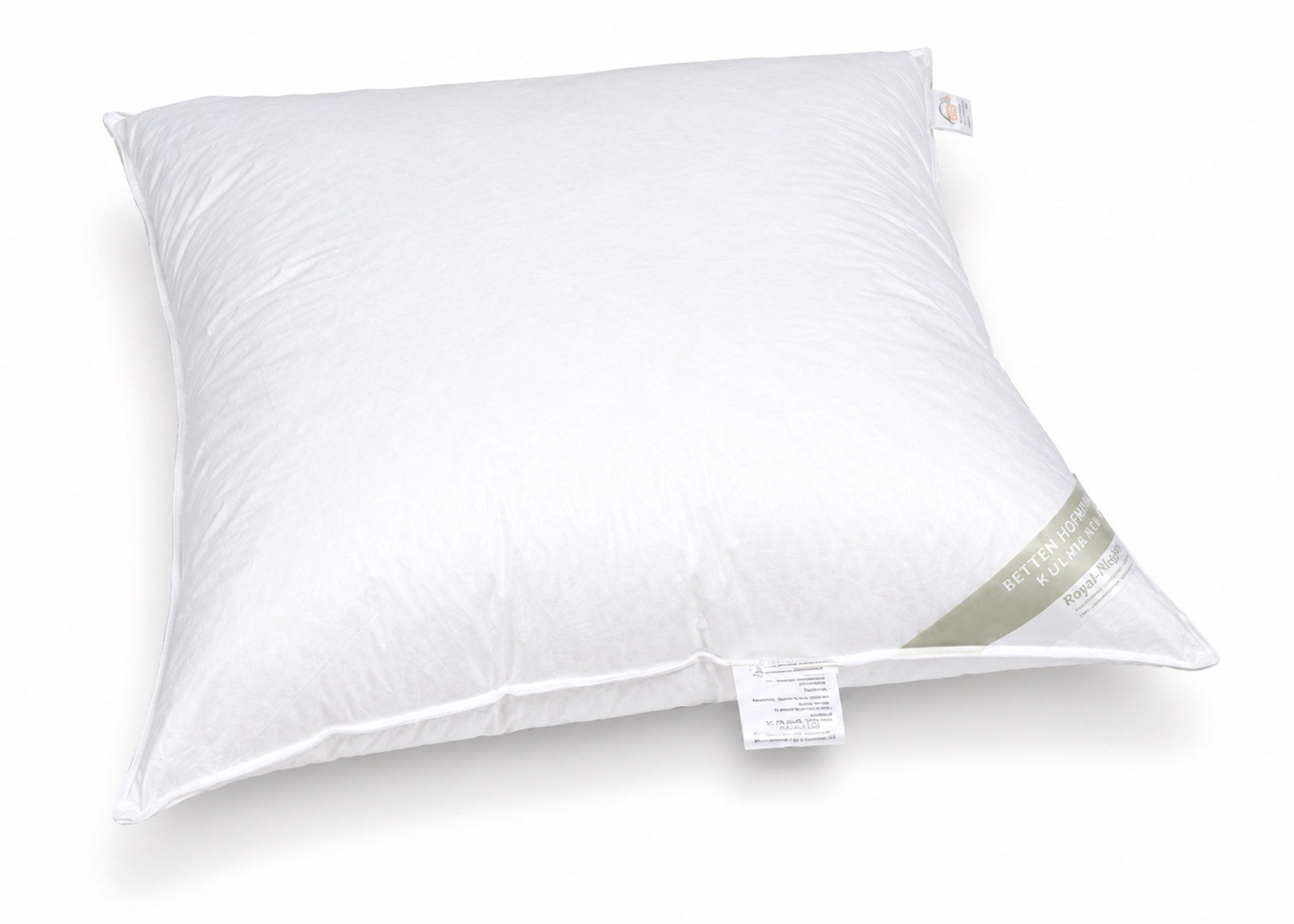 Betten Hofmann Kopfkissen Betten Hofmann Extrem Volumen Feder-Daunen-Kopfkissen 80x80 cm 2000 g, Füllung: 85% Federn, 15% Daunen, Bezug: 100% Baumwolle, Seitenschläfer, strapazierfähig, fest und stützend, made in Germany