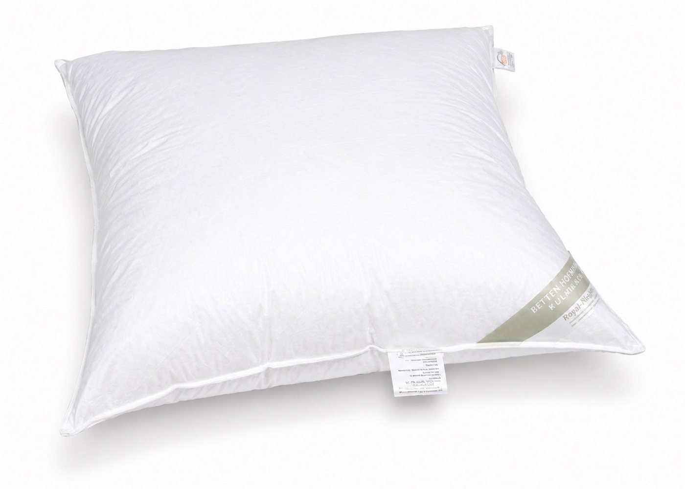 Betten Hofmann Kopfkissen Betten Hofmann Extrem Volumen Feder-Daunen-Kopfkissen 80x80 cm 2000 g, Füllung: 85% Federn, 15% Daunen, Bezug: 100% Baumwolle, Seitenschläfer, strapazierfähig, fest und stützend, made in Germany