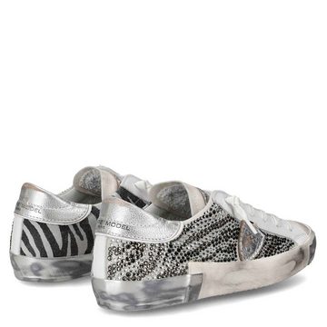 PHILIPPE MODEL Sneaker PRSX LOW Diamant Animalier Argent DMZ1 Sneaker