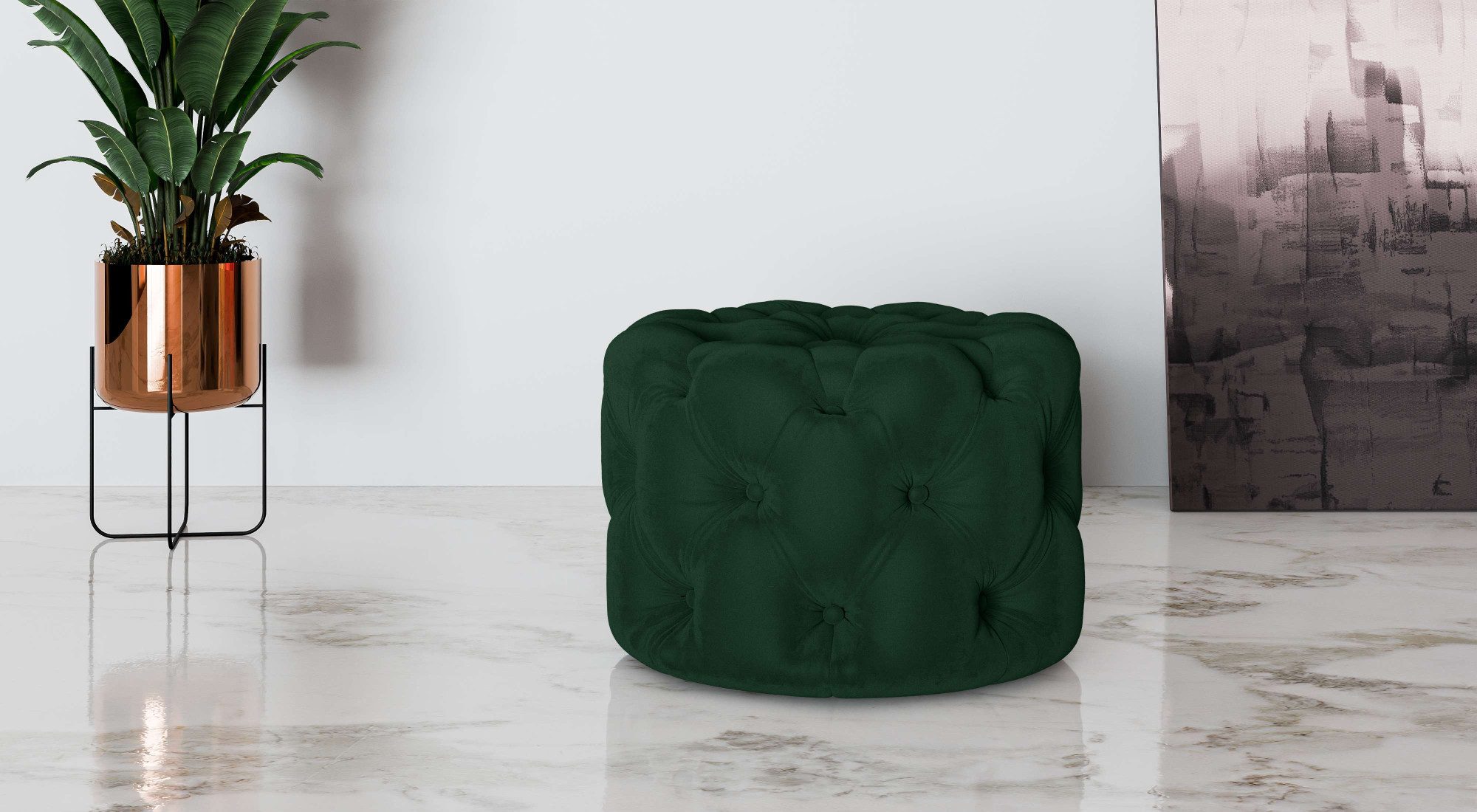 Places of Style Hocker FOLLINA, Polsterhocker günstig online kaufen