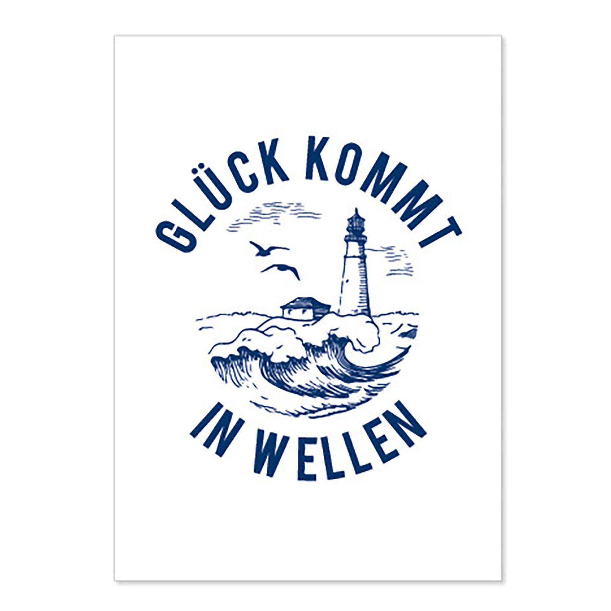 Postkarte Postkarte Glück kommt in Wellen