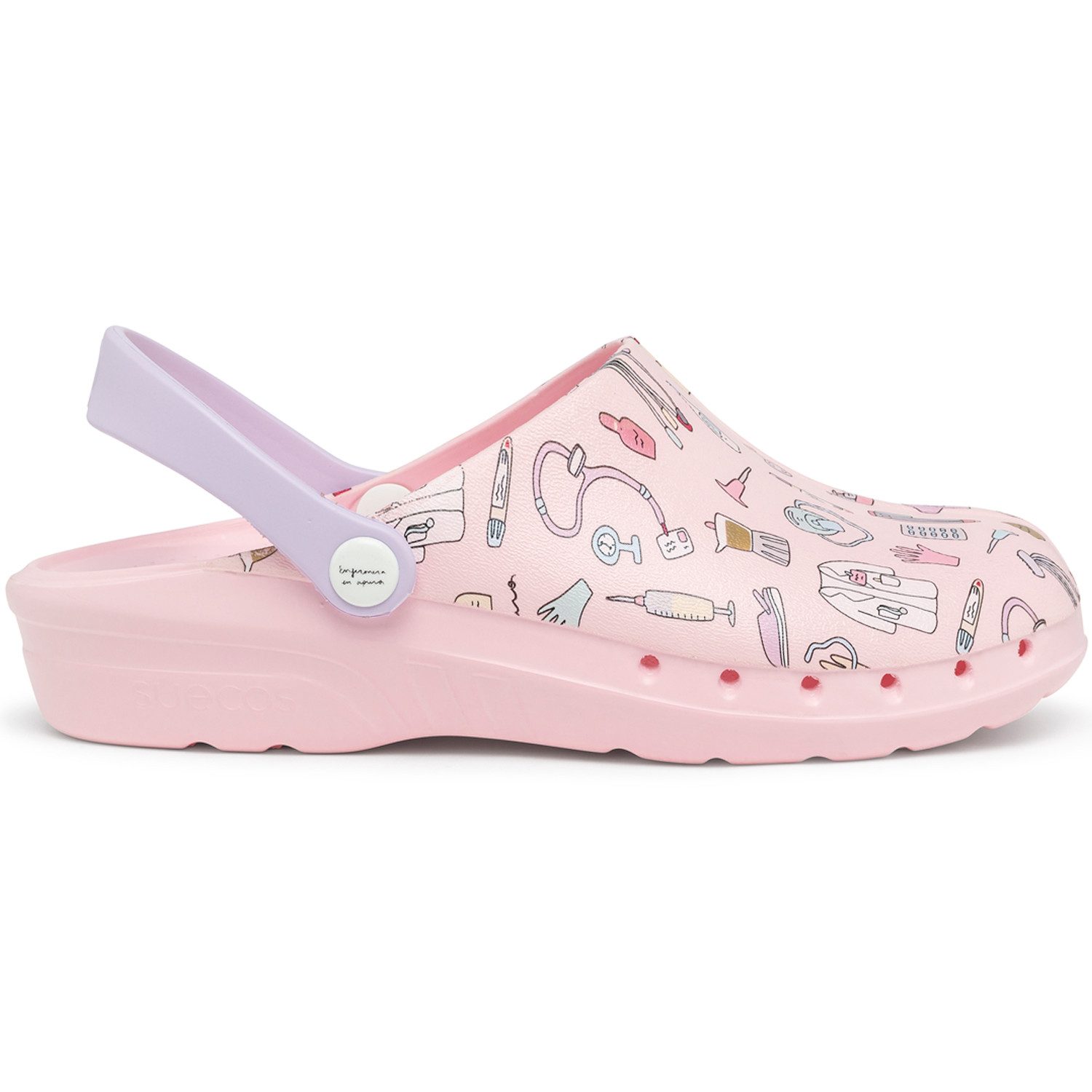 suecos Damen Clogs "ODEN+ PRINT" pink Sicherheitsschuh
