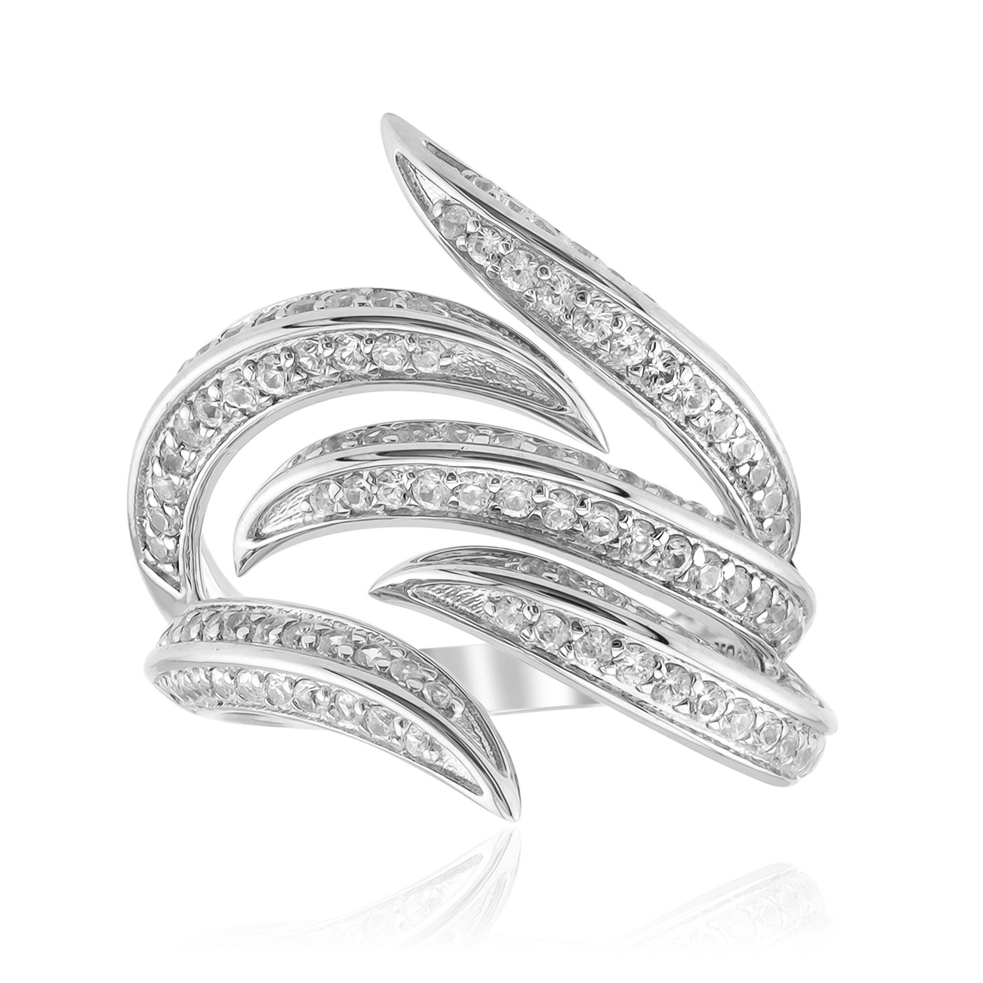 Cavill Silberring Cavill moderner 925 Silberring, 1,33 ct Zirkon, platinier günstig online kaufen