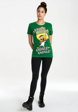 LOGOSHIRT T-Shirt Looney Tunes – Arriba! Andale! mit lizenzierten Originaldesign