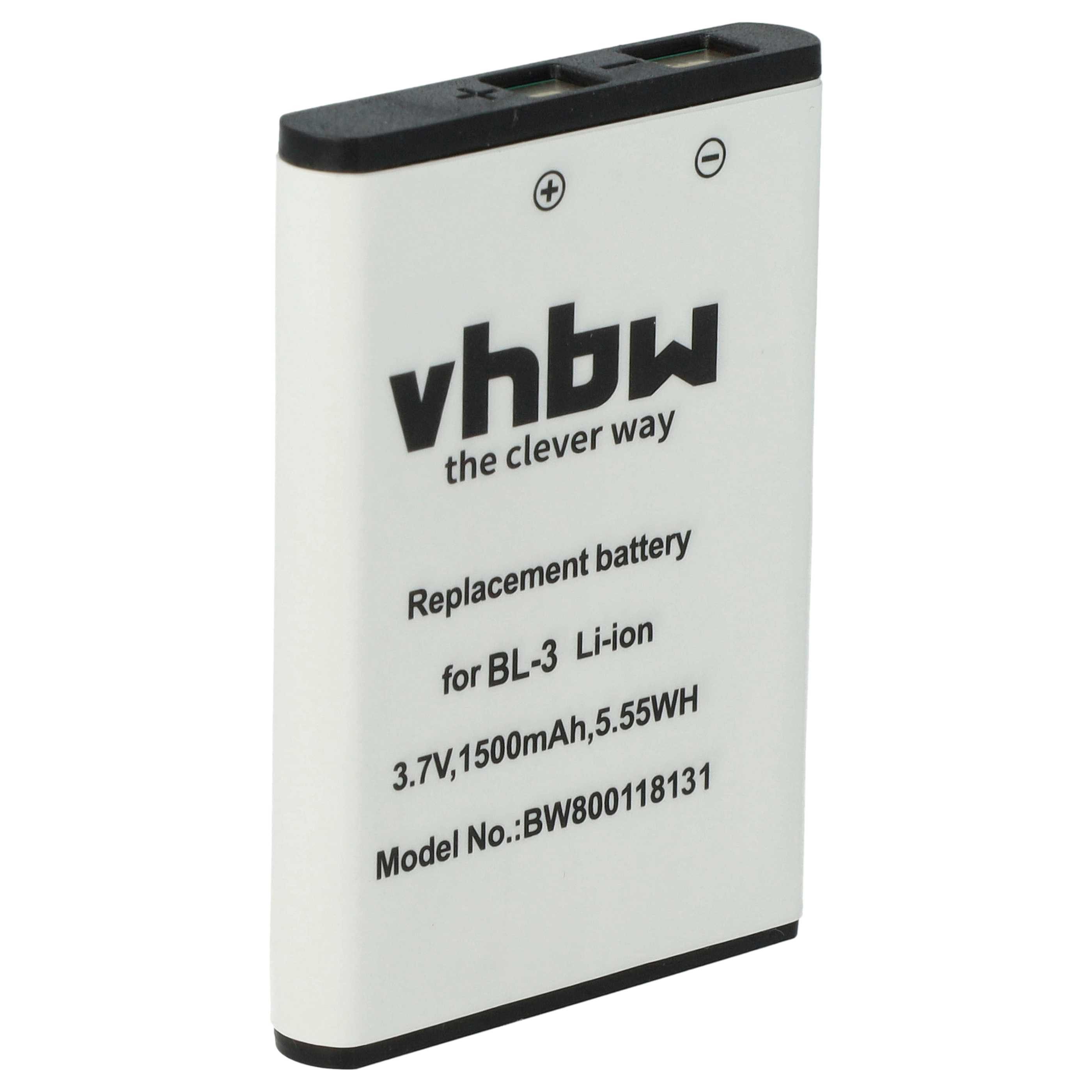 vhbw Akku Ersatz für Baofeng BL-3 für Funkgerät (1500 mAh, 3,7 V, Li-Ion) Akku Akku Li-Ion 1500 mAh (3,7 V, 1 St), Leistungsfähiger Austausch-Akku für Ihr Funkgerät, Walkie-Talkie