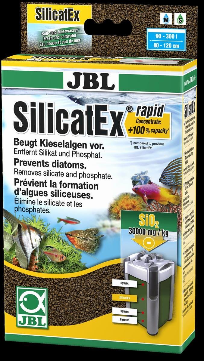 Aquariumfilter JBL SilicatEx rapid Beugt Kieselalgen durch Silikatentfernung vor