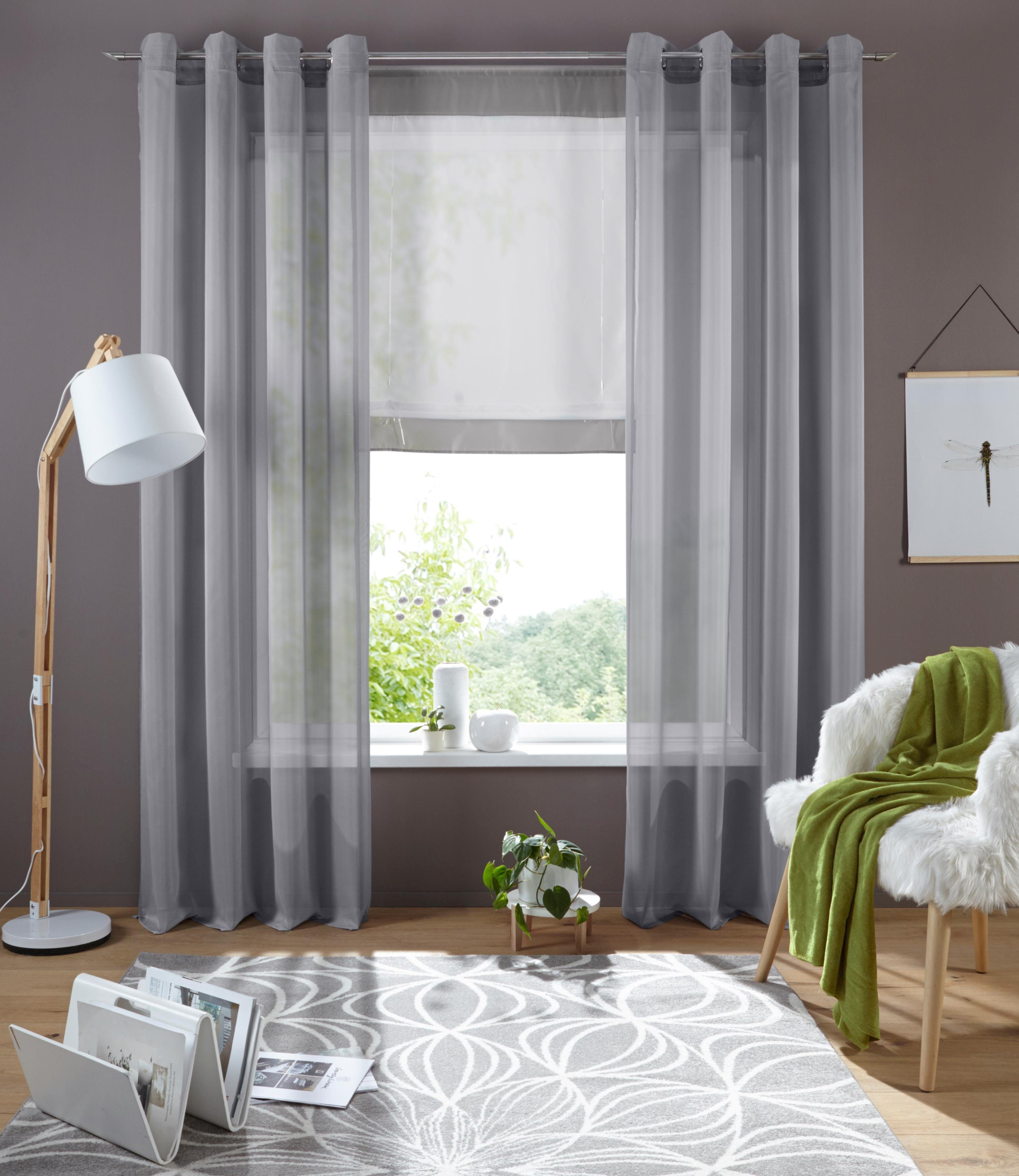 my home Bändchenrollo Xana, mit Stangendurchzug, Bändchenrollo, Raffung mit günstig online kaufen